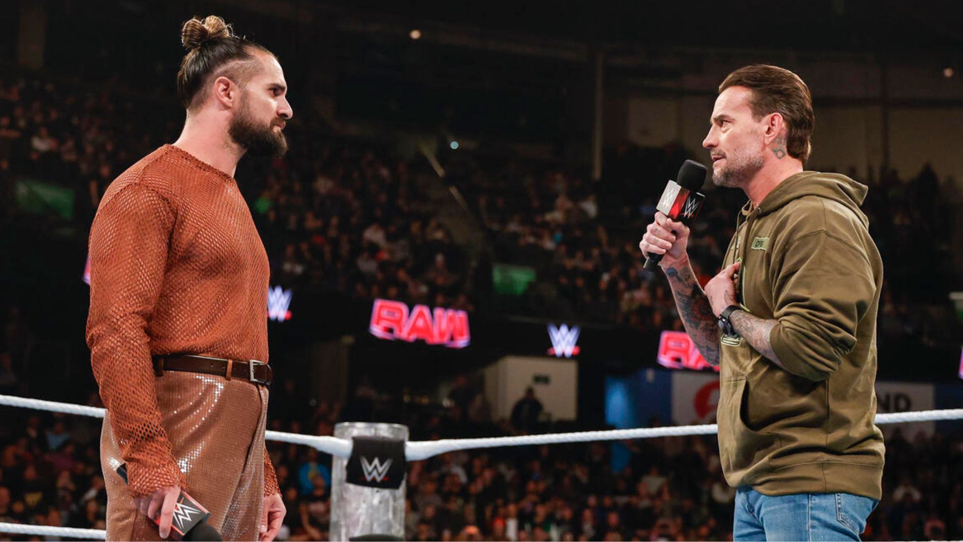 Seth Rollins and CM Punk on the December 2nd edition of RAW [Image via wwe.com]