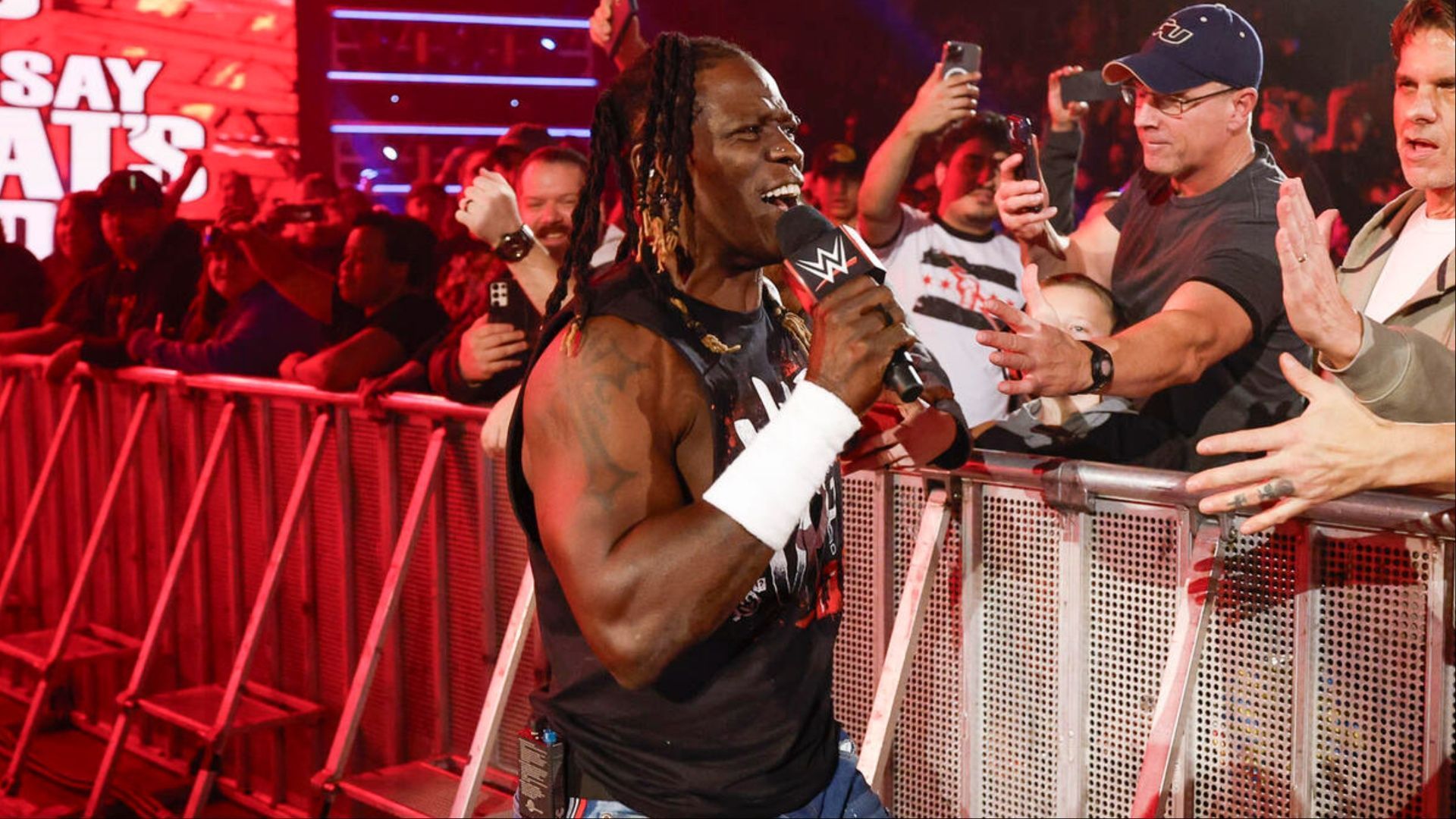 R-Truth during his entrance on RAW. (Photo: WWE.com)