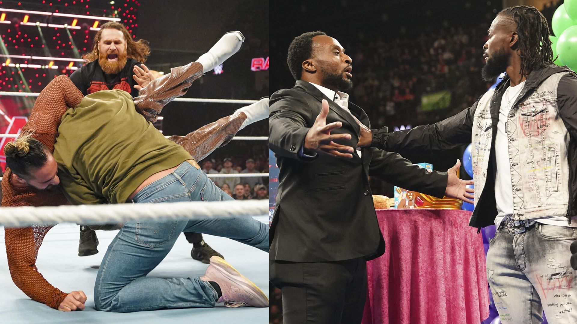 WWE RAW was a heavy show. (Images via WWE.com)