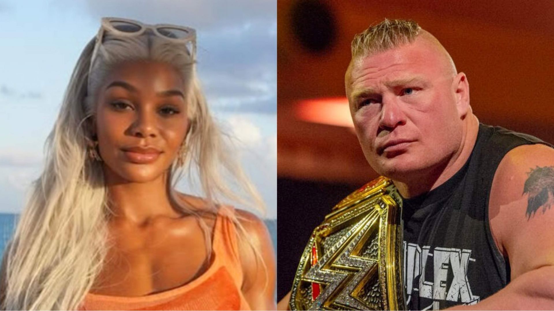 Jade Cargill (left) and Brock Lesnar (right) [Images from Cargill