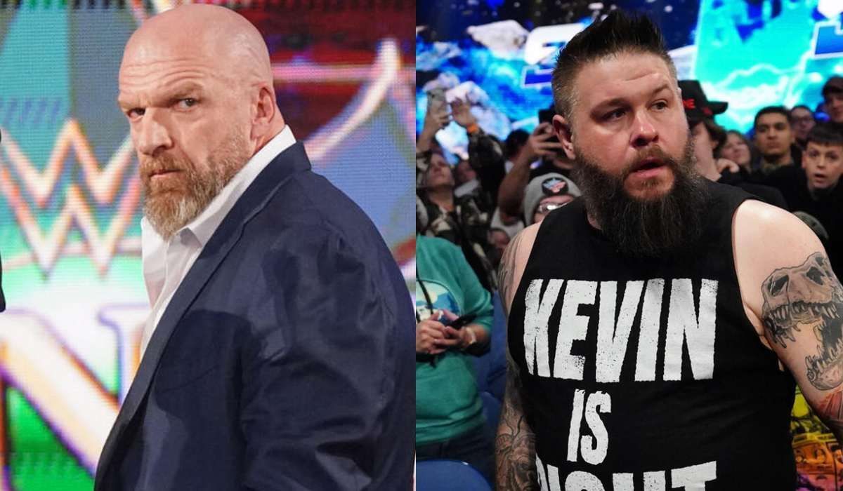 WWE CCO Triple H (L) and Kevin Owens (R). Photos: WWE.com