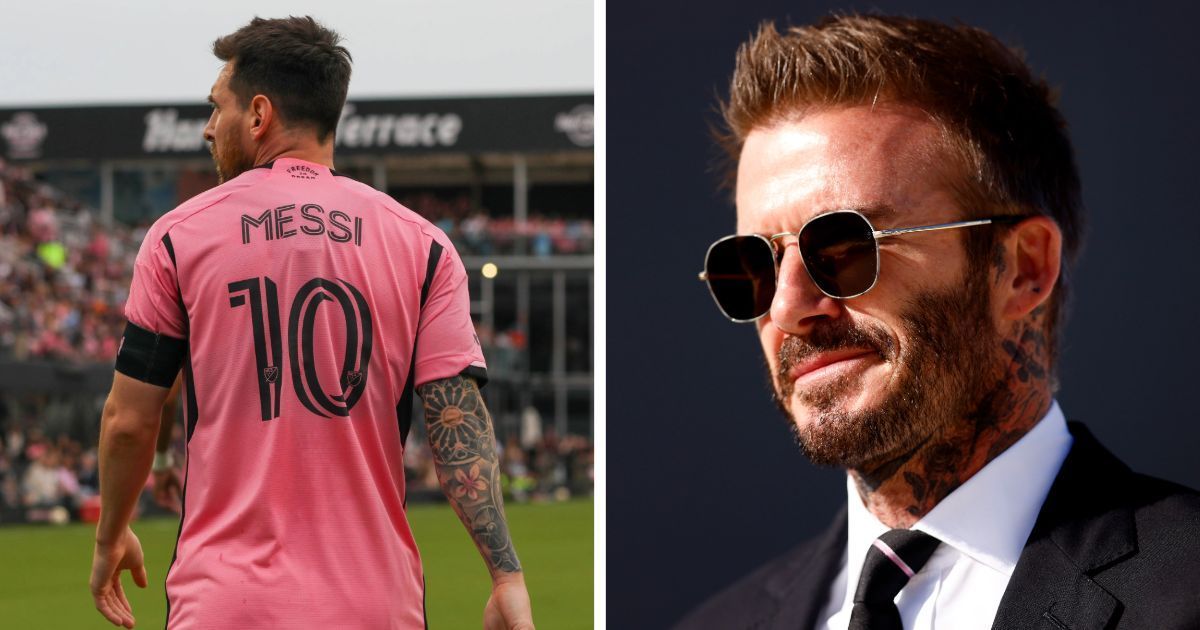 Lionel Messi and David Beckham (both images via Getty)