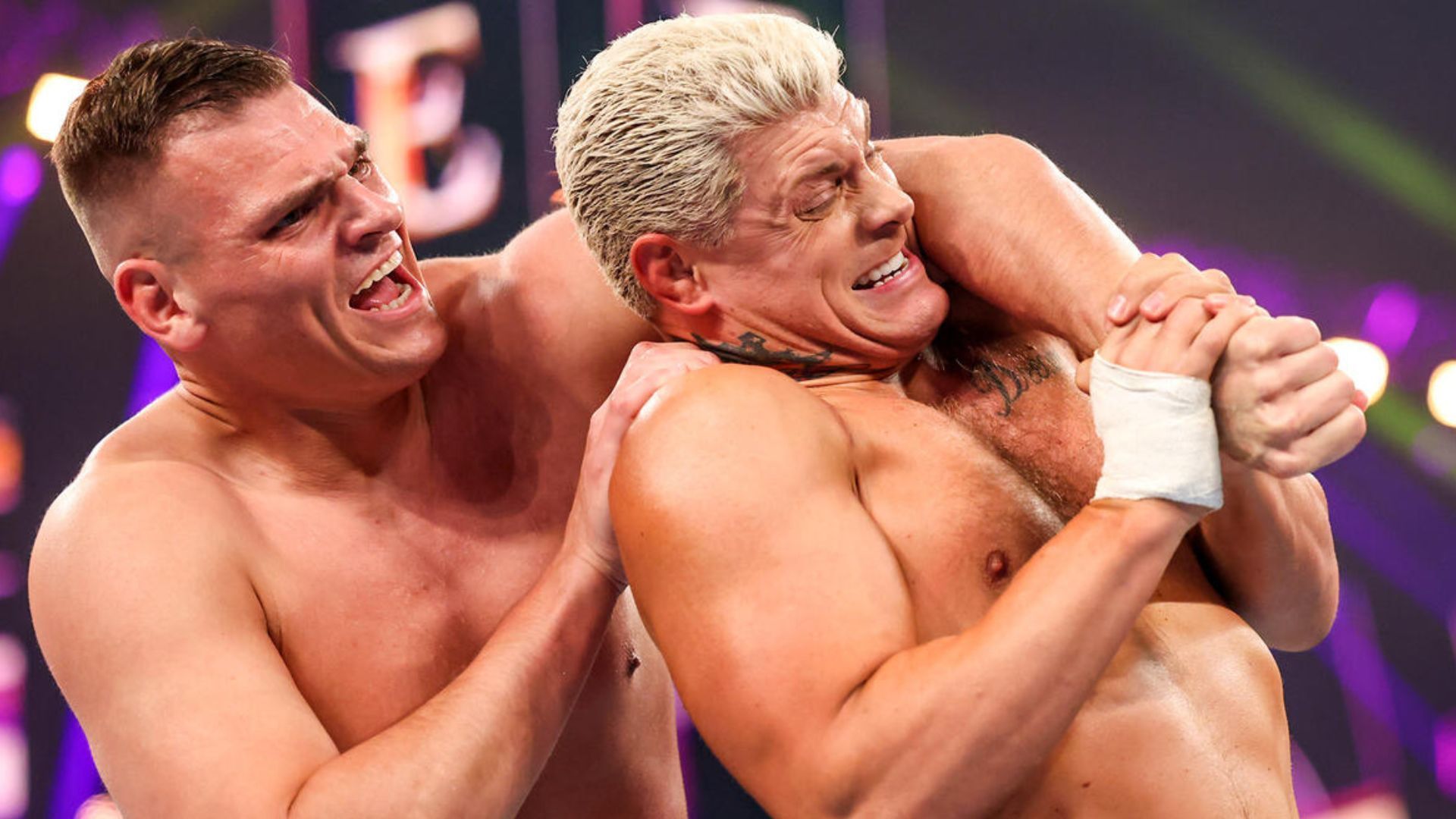 Gunther and Cody Rhodes at WWE Crown Jewel! [Image credit: WWE.com]