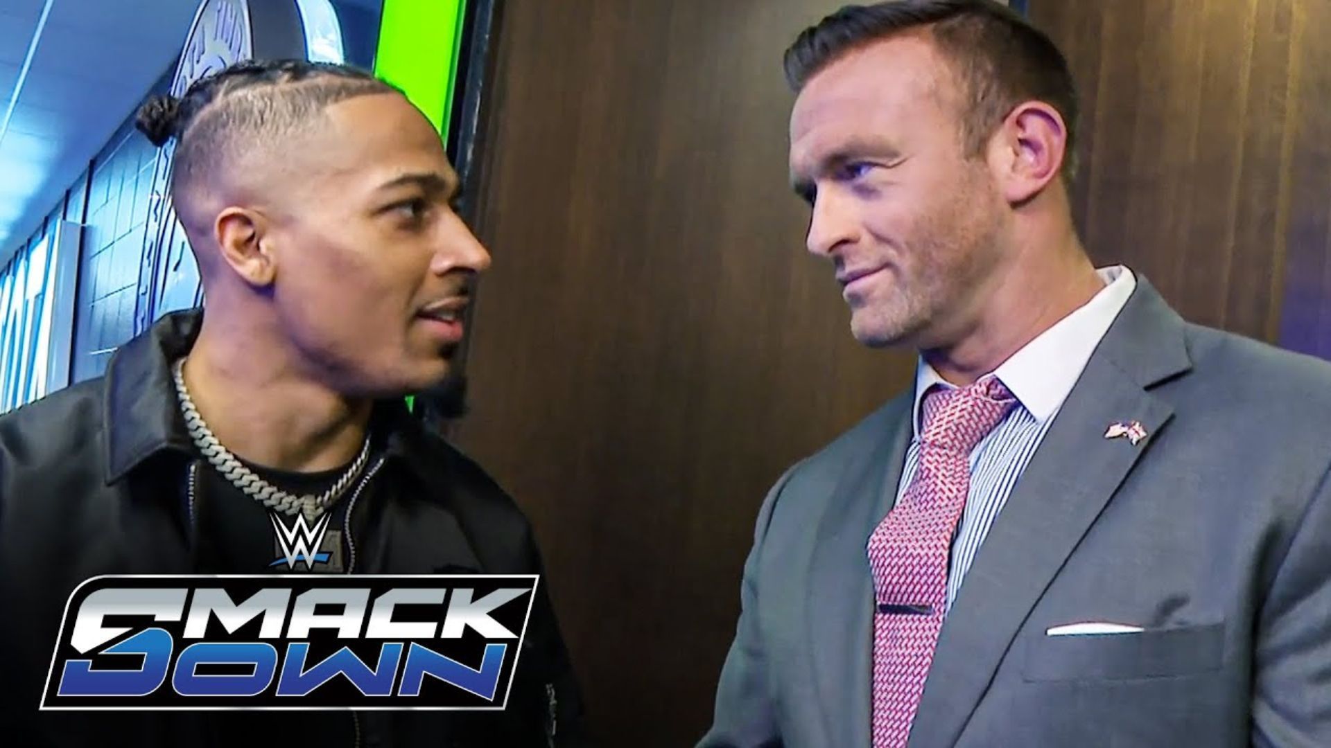 Carmelo Hayes and Nick Aldis on SmackDown! [Picture credits - WWE