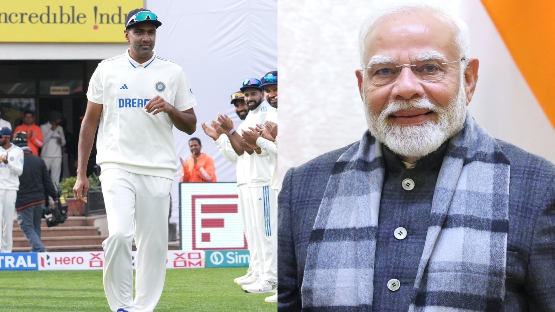 अश्विन के लिए प्रधानमंत्री मोदी ने लिखा लेटर (photo credit- X/@narendramodi/@ashwinravi99)