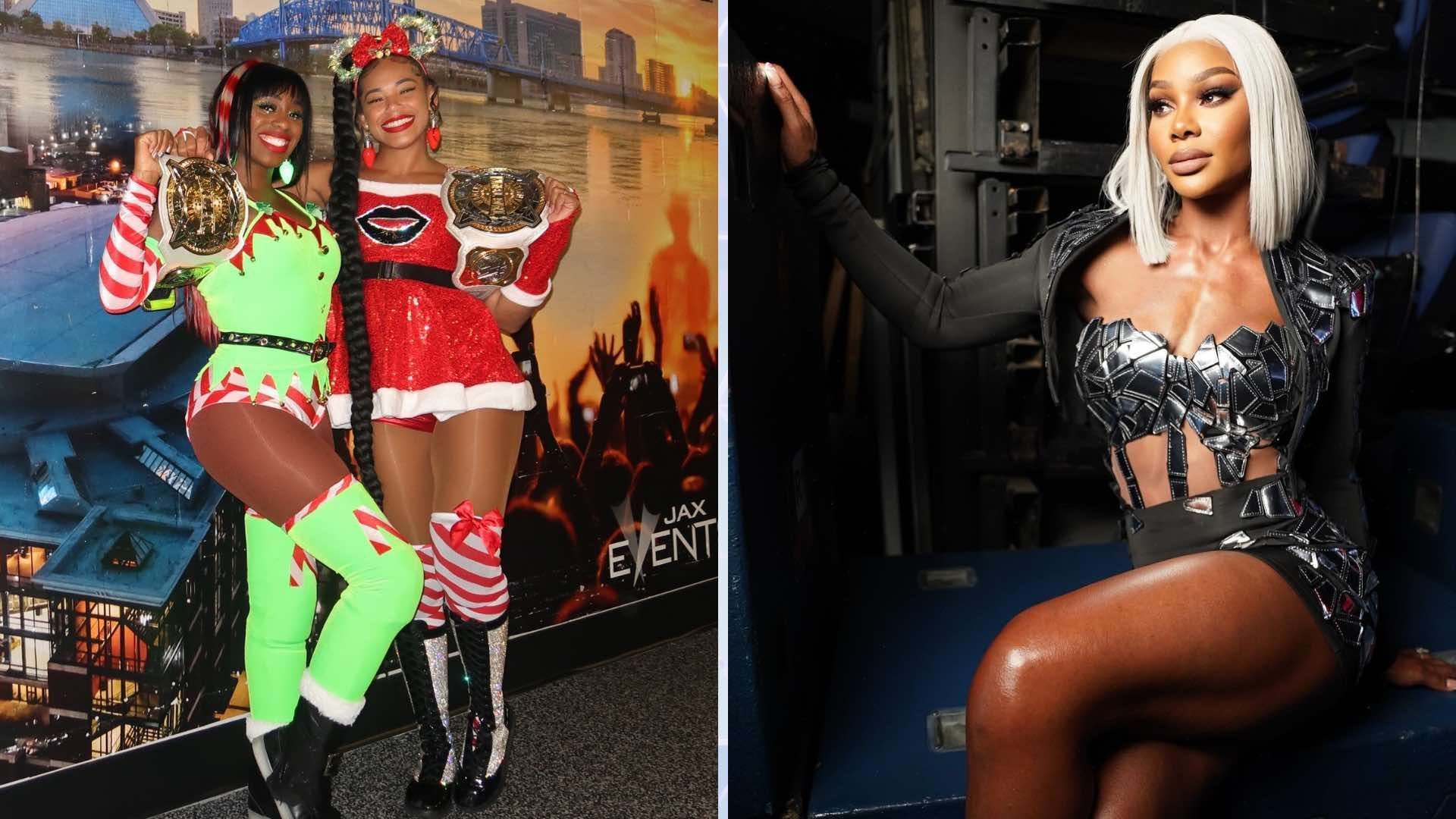 Naomi, Bianca Belair (left) and Jade Cargill (right) in picture [Image credits: wwe.com]