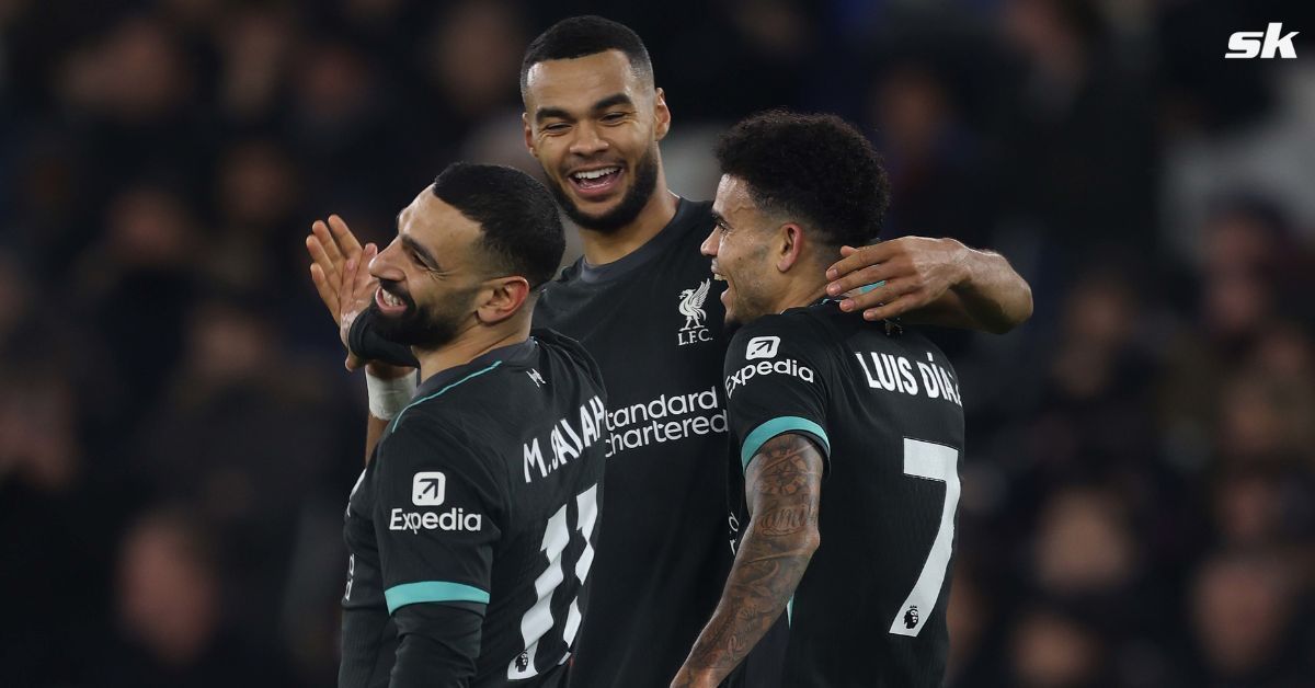 L to R: Mohamed Salah, Cody Gakpo and Luis Diaz (Image via Getty)