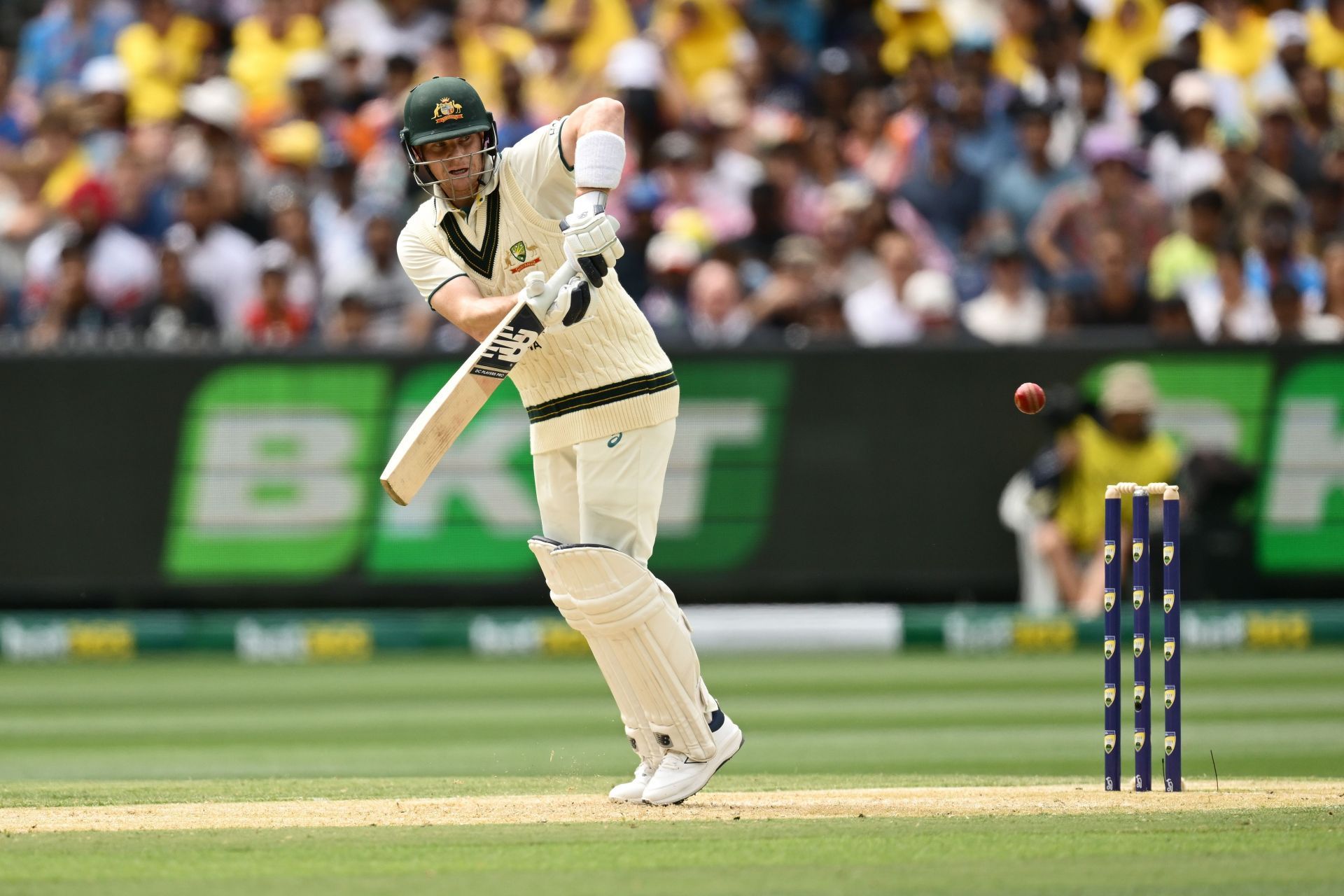 Steve Smith during his knock of 140 in the Boxing Day Test against India (Image Credits: Getty Images)