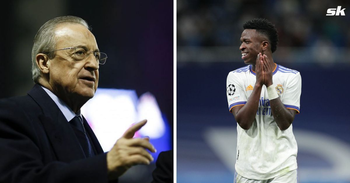 L to R: Florentino Perez and Vinicius Jr (All images sourced from Getty)