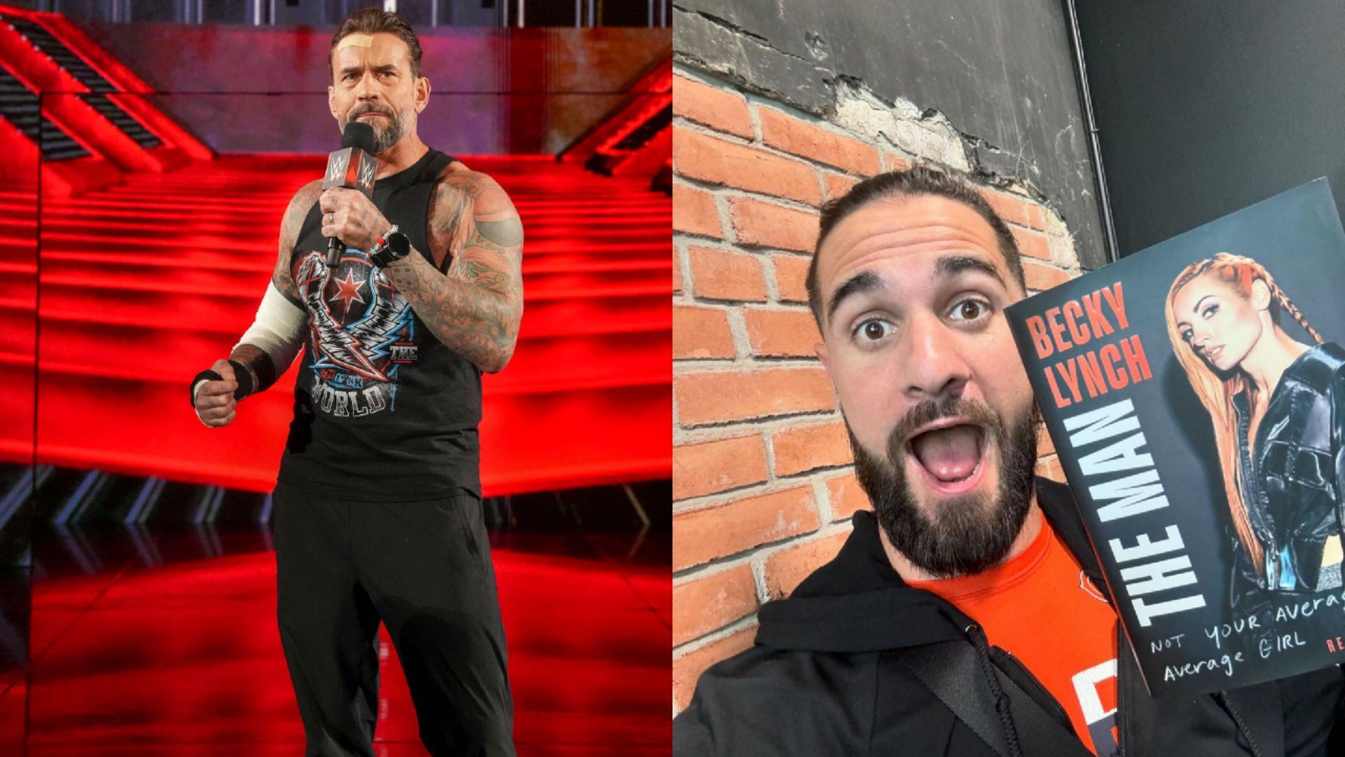 WWE Raw में सीएम पंक के सैगमेंट के दौरान धमाल मचना तय है (Photos: WWE.com and Seth Rollins Instagram)