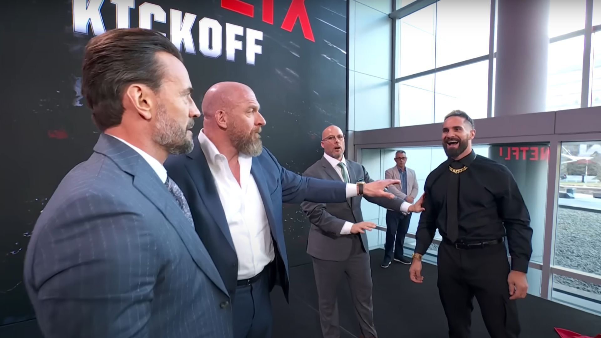 CM Punk and Seth Rollins at the kickoff show of RAW on Netflix [Image Credits: WWE