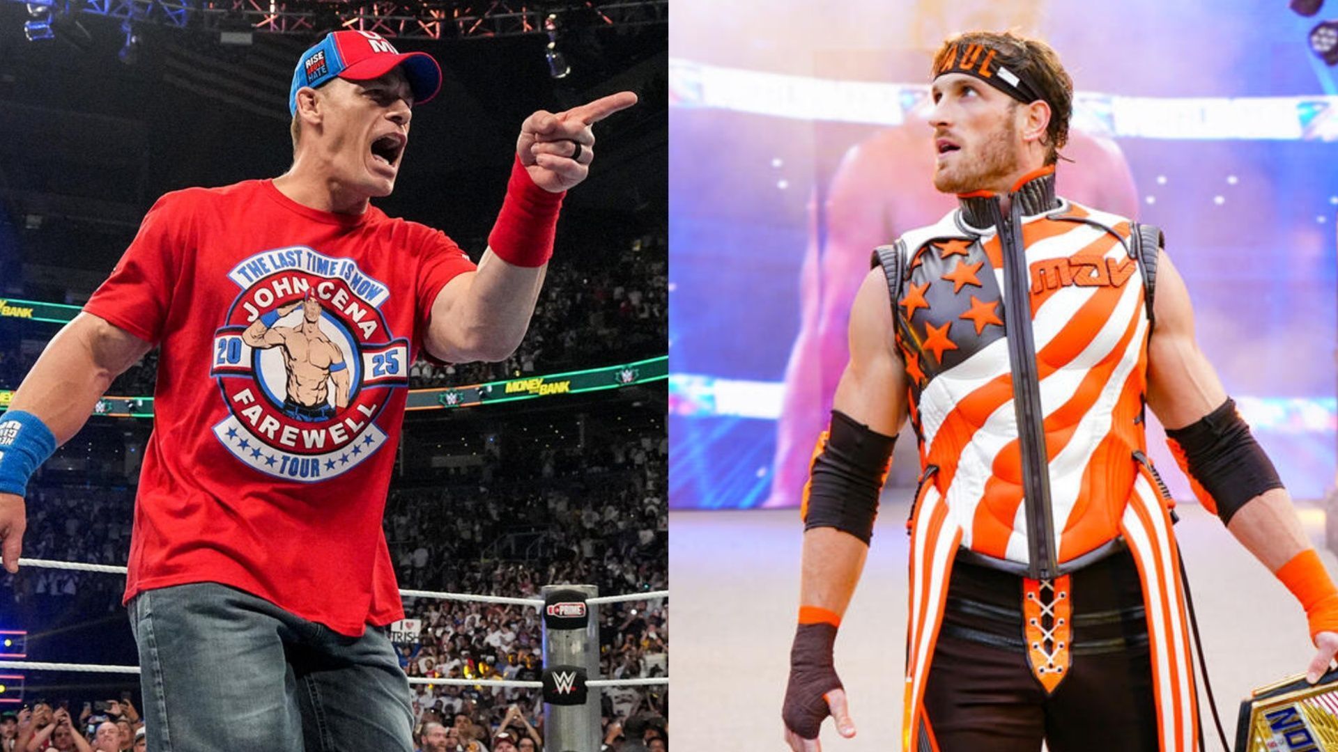 16-time WWE Champion John Cena and former WWE United States Champion Logan Paul. (Image credits: wwe.com)