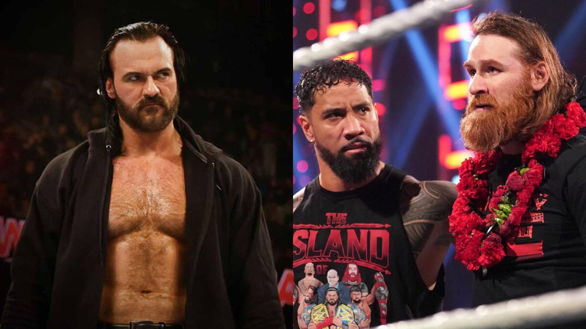 Drew McIntyre (left), Jey Uso &amp; Sami Zayn (right) (Image Credits: WWE.com)