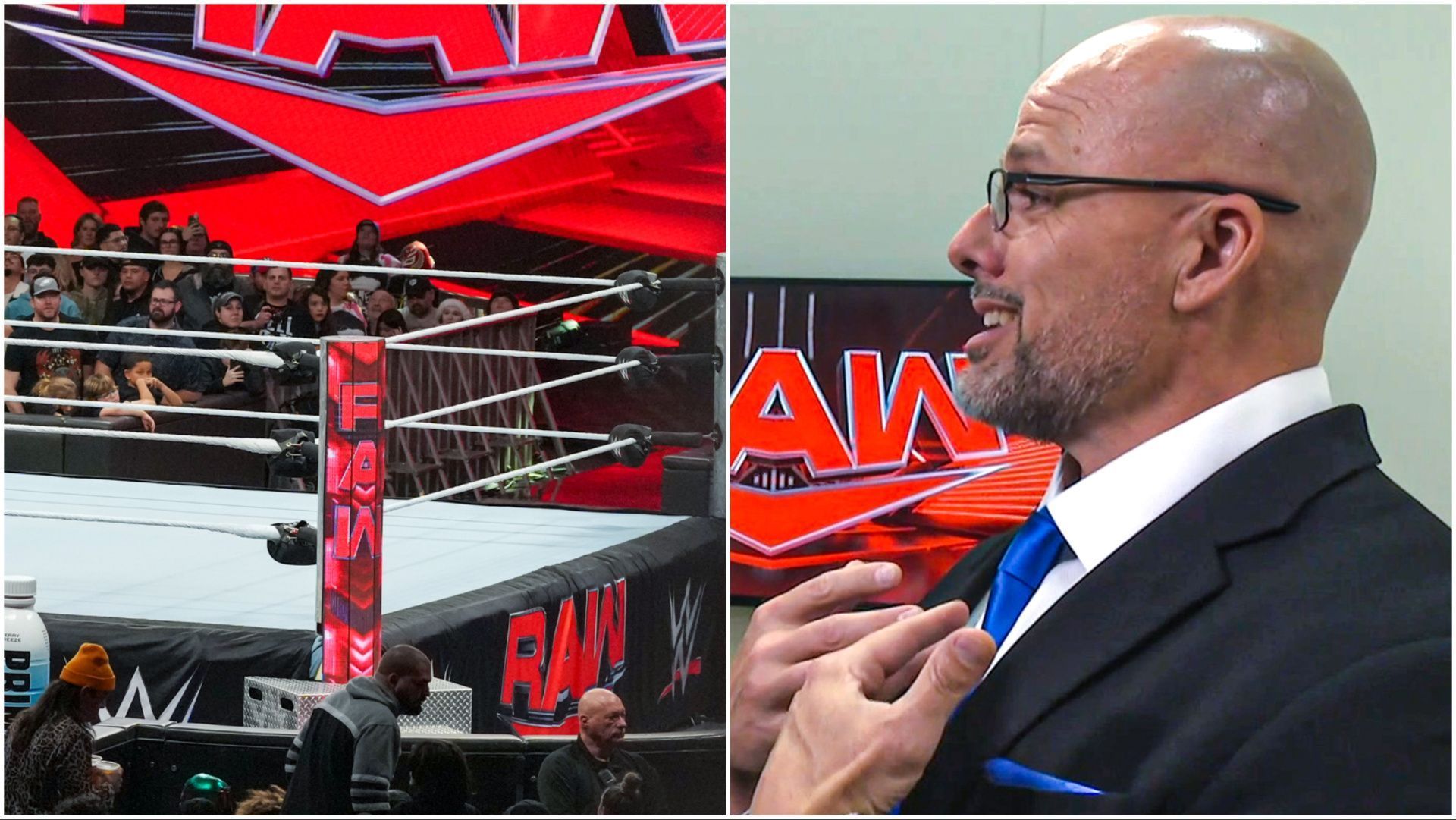 WWE RAW General Manager Adam Pearce at work