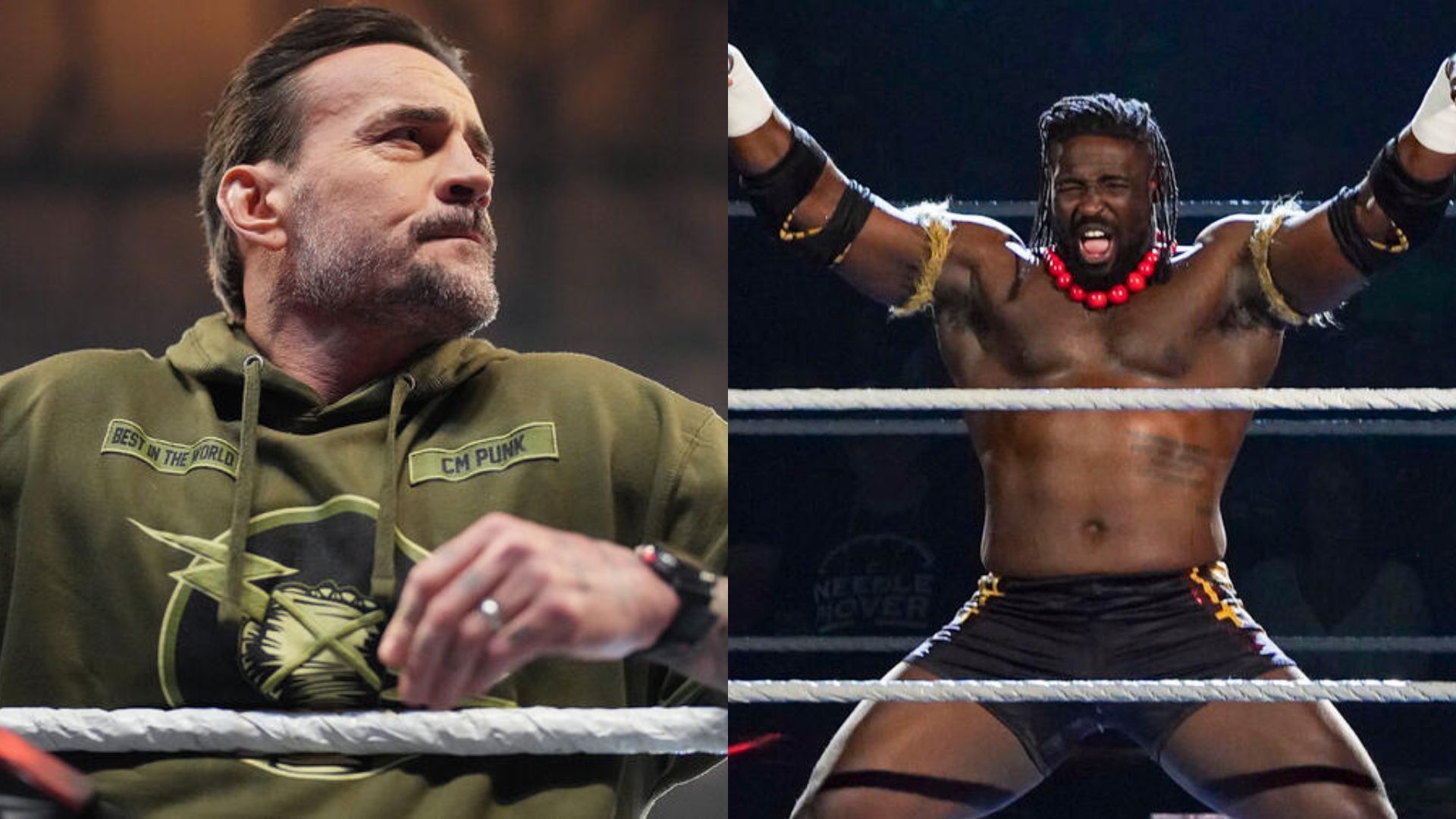 CM Punk (L) Oba Femi (R) (Images via wwe.com)