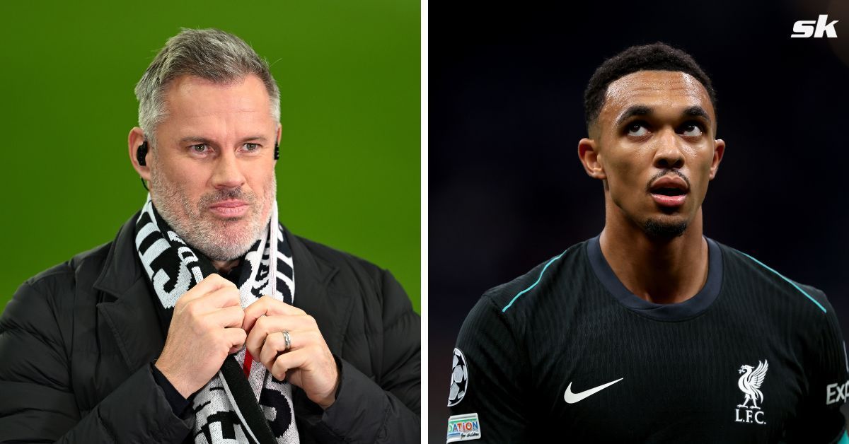 Jamie Carragher offers advice to Alexander-Arnold on how he can cool down Liverpool fan outrage if he joins Real Madrid (Source: Both images from Getty)