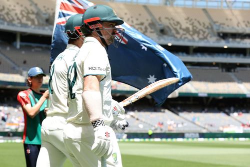 Travis Head and Mitchell Marsh. (Credits: Getty)