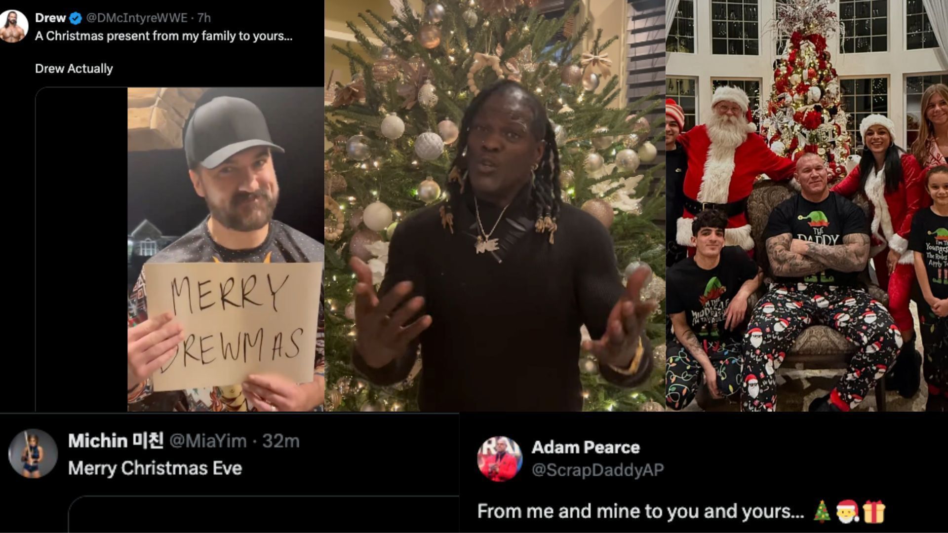 Several stars sent Christmas messages today on social media.