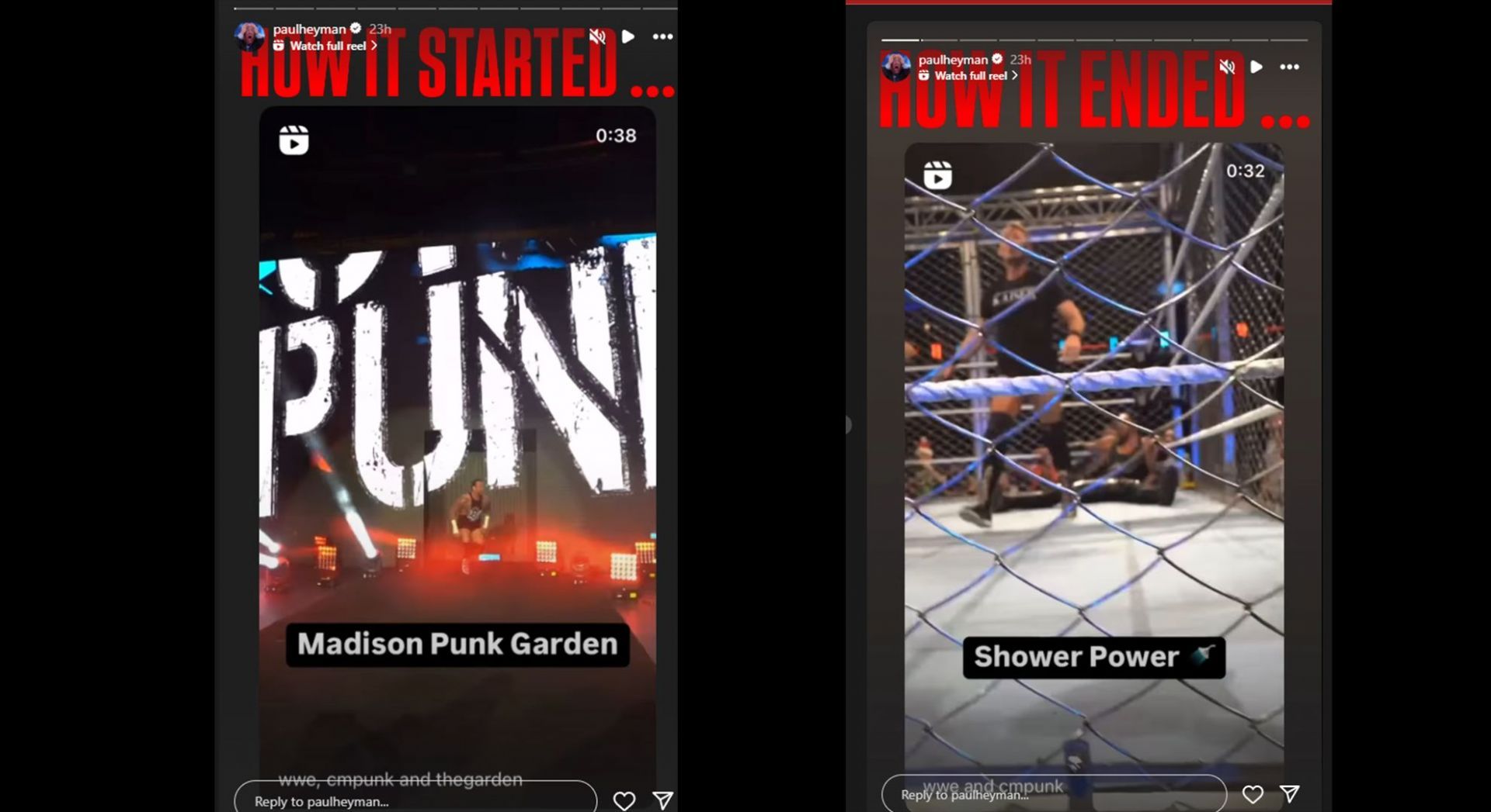 Paul Heyman&#039;s reaction to CM Punk&#039;s embarrassing moment! (Credits: Paul Heyman&#039;s IG Stories)