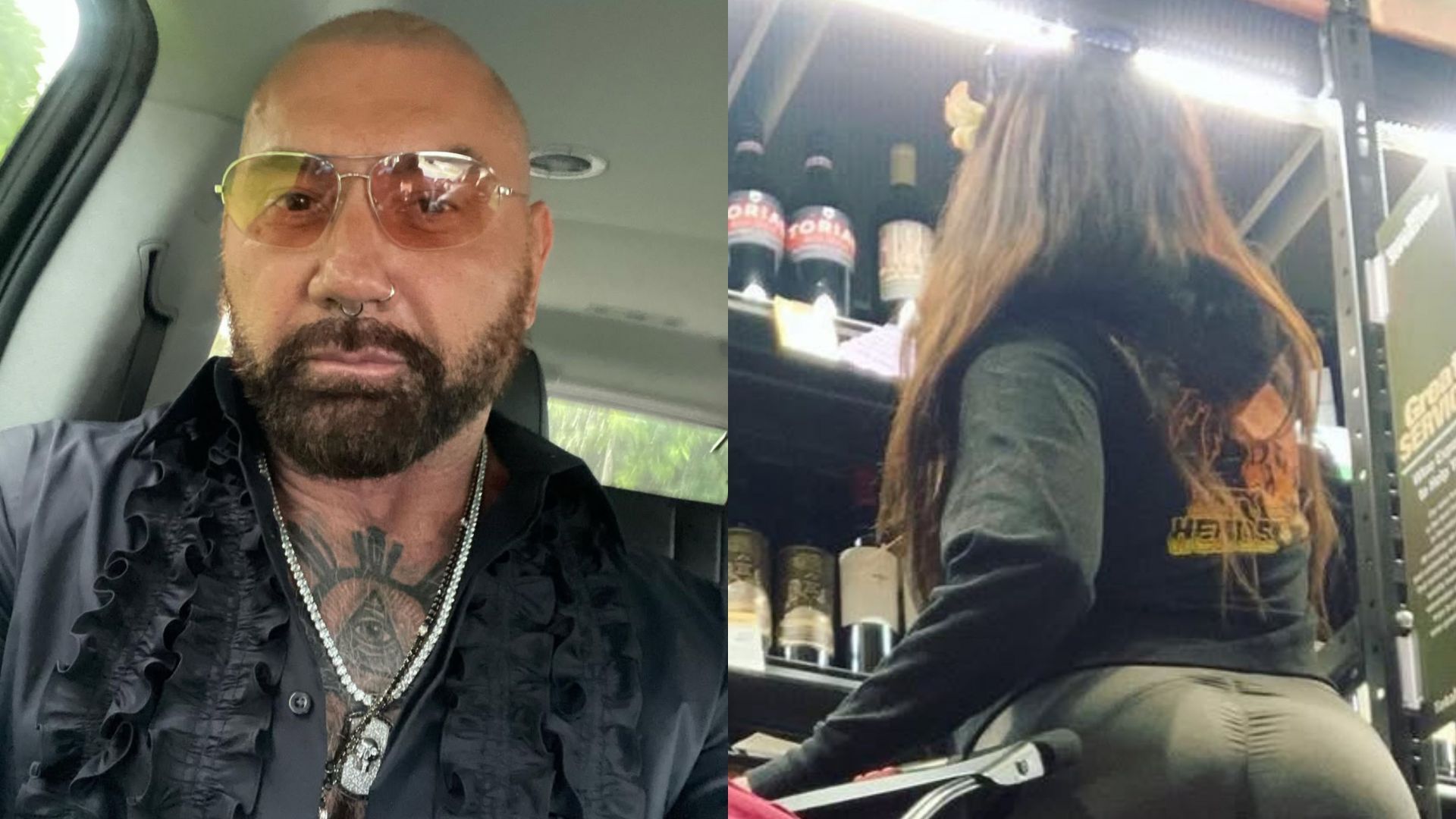 Did Batista get intimate with ex-WWE Diva? (Images credit: Batista and the ex-diva