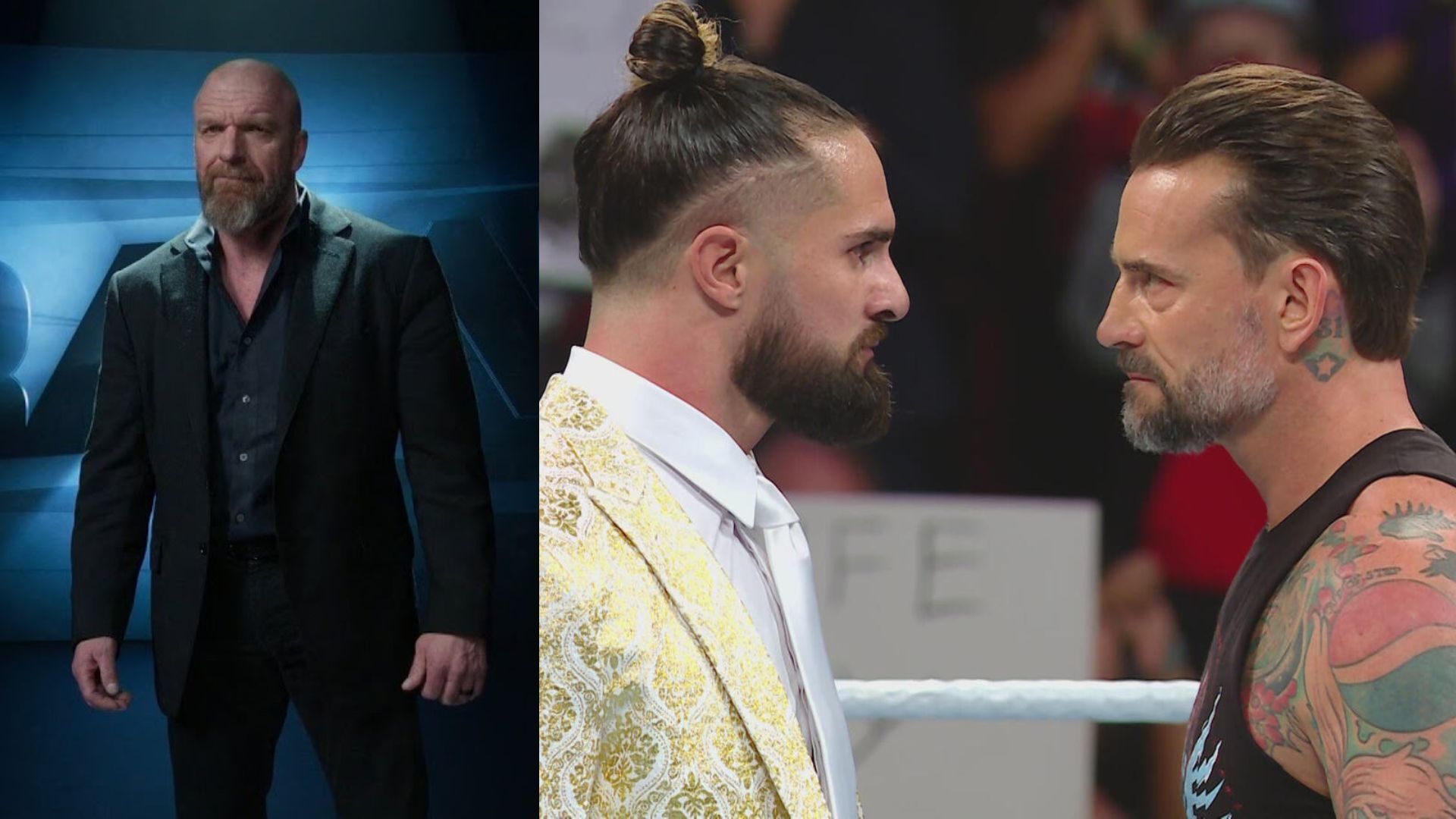 Triple H (left), CM Punk (right) (Image Credits: WWE.com)