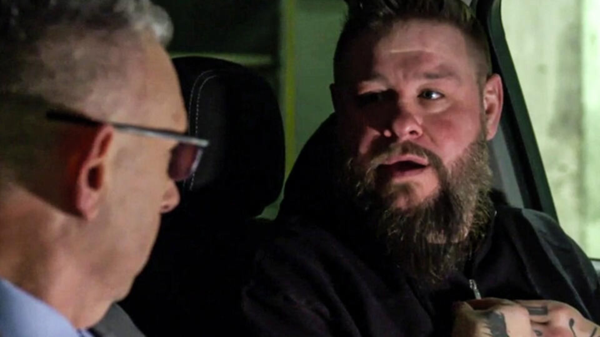 Michael Cole interviewed Kevin Owens on SmackDown [Image credits: WWE.com]