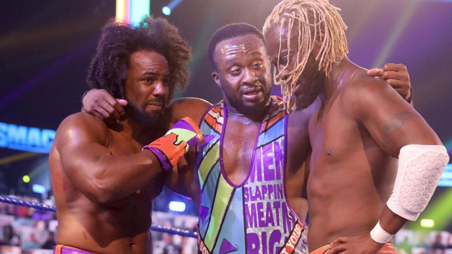 Xavier Woods, Big E, and Kofi Kingston of The New Day. (Image credits: wwe.com)