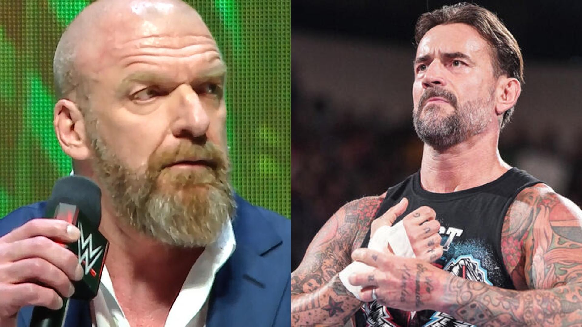 Triple H on the left and CM Punk on the right (Image Credits: WWE.com)