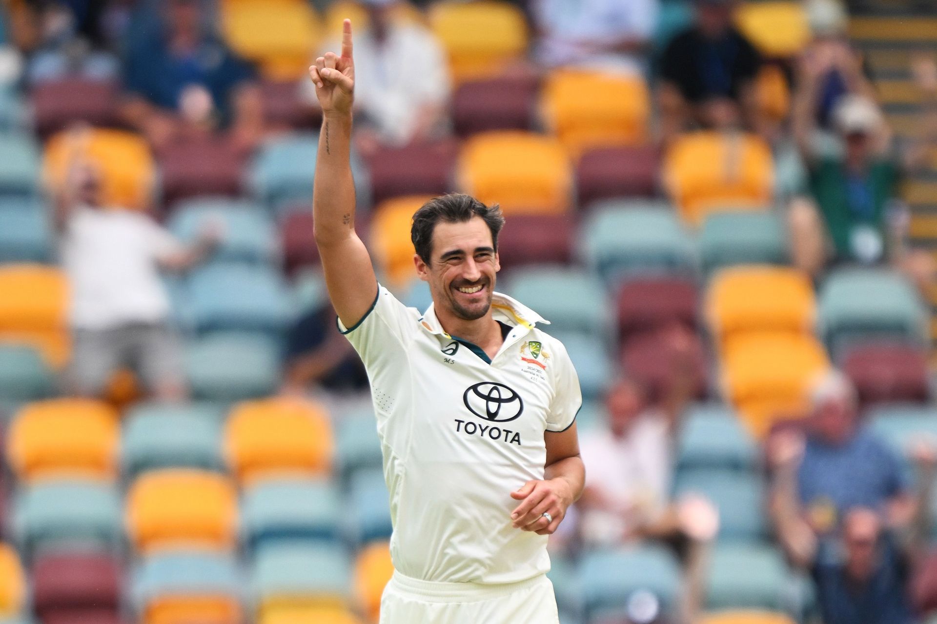 Mitchell Starc has dismissed Yashasvi Jaiswal in India&#039;s first innings of the first three Tests. [P/C: Getty]