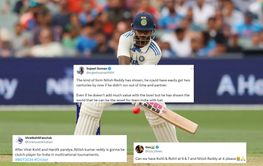 "Can we have Kohli & Rohit at 6 & 7 and Nitish Reddy at 4 please"- Fans hail young all-rounder for sparkling 54-ball 42 in 2nd BGT 2024-25 Test
