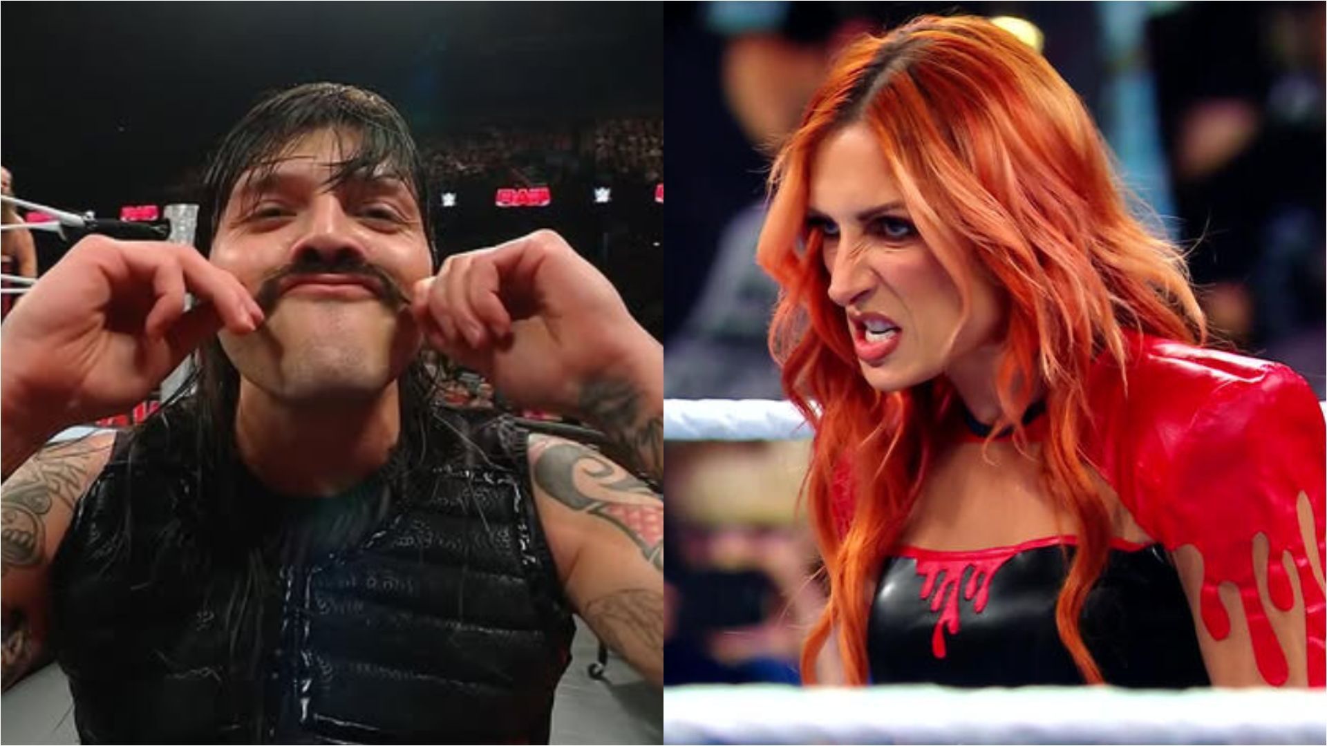 Dominik Mysterio (L) Becky Lynch (R) (Images via wwe.com and @dominik_35 on Instagram)