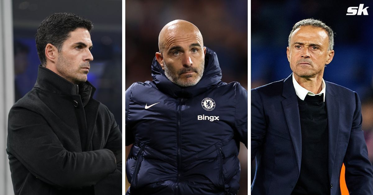 Arsenal boss Mikel Arteta, Chelsea manager Enzo Maresca and PSG tactician Luis Enrique (from left to right; all GETTY)