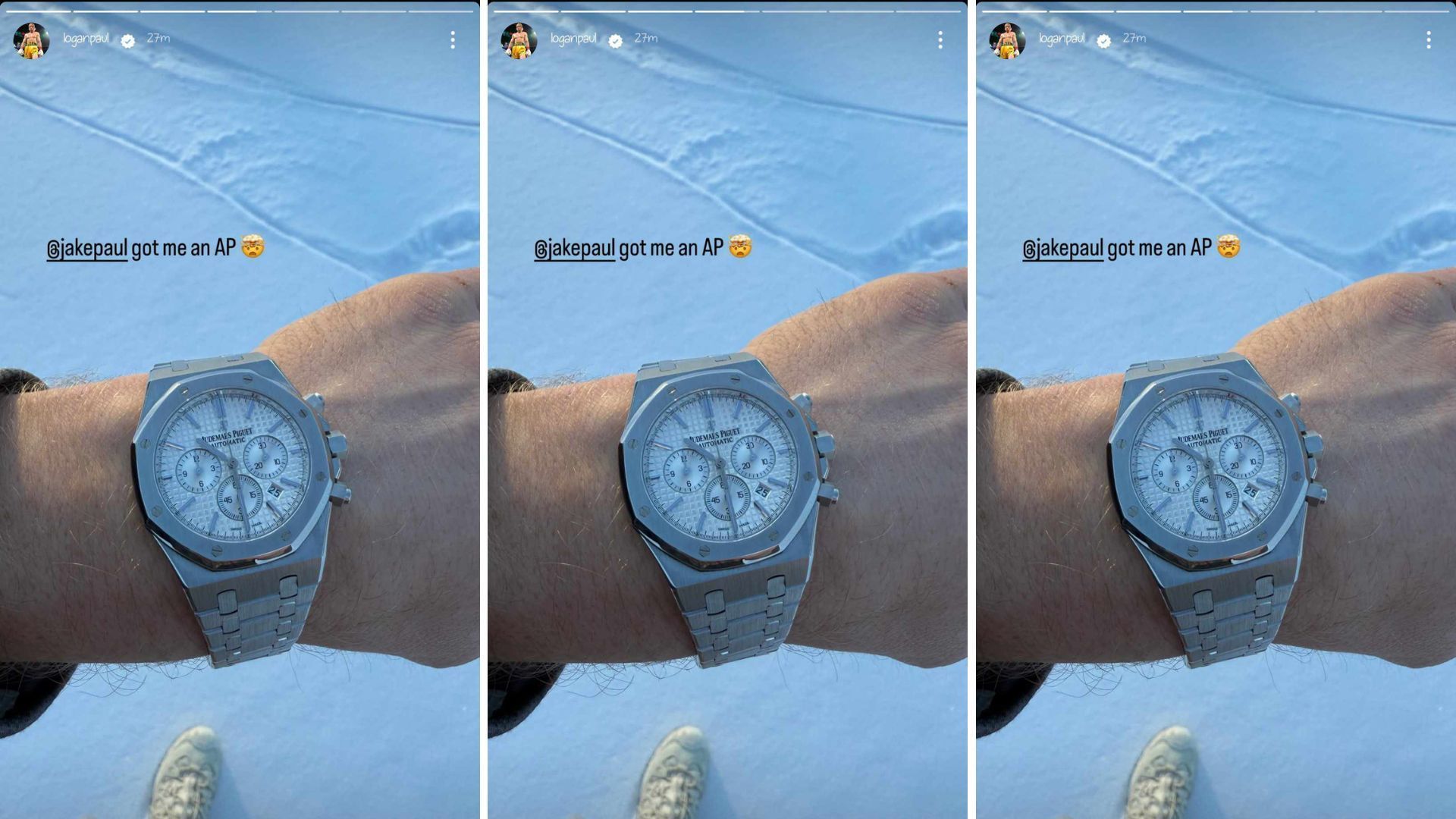 Logan Paul&#039;s new watch. [Image via Instagram]