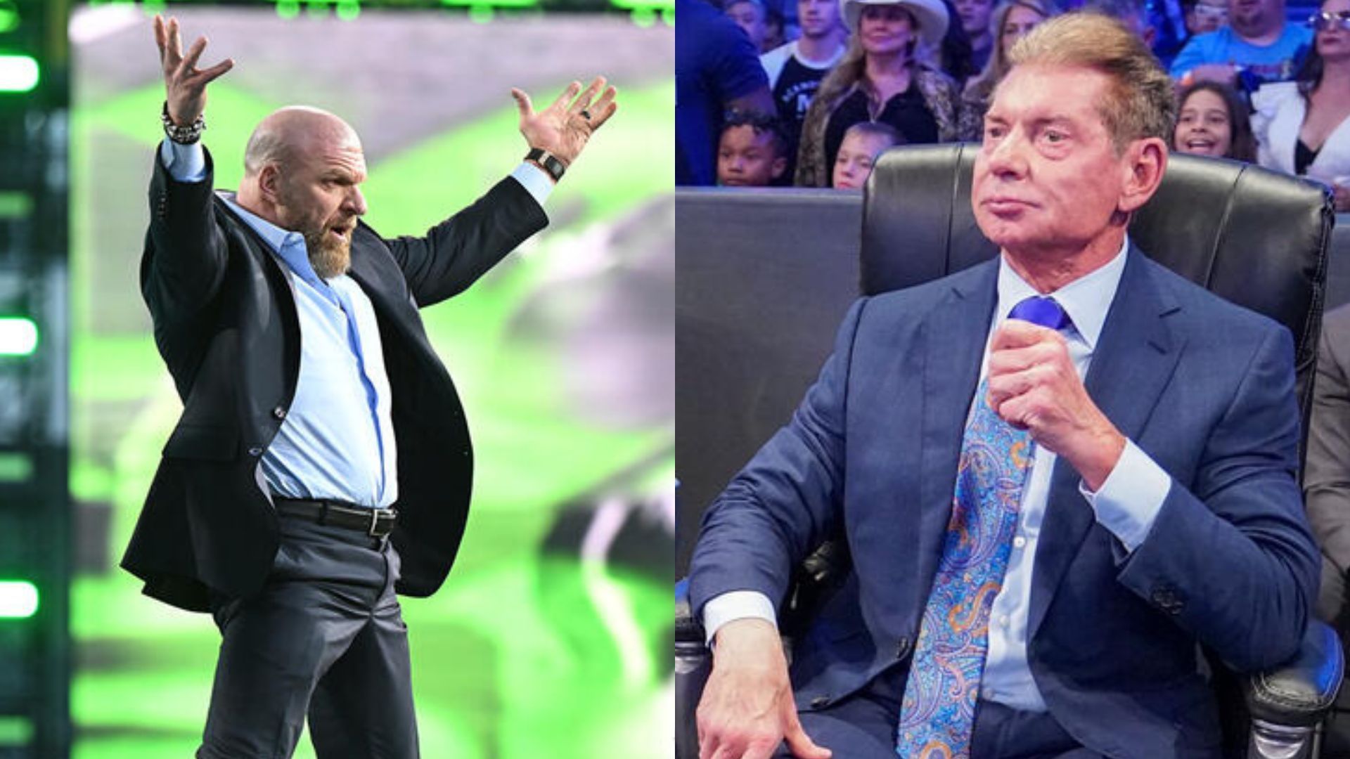 Triple H and Vince McMahon. [Images via WWE.com]