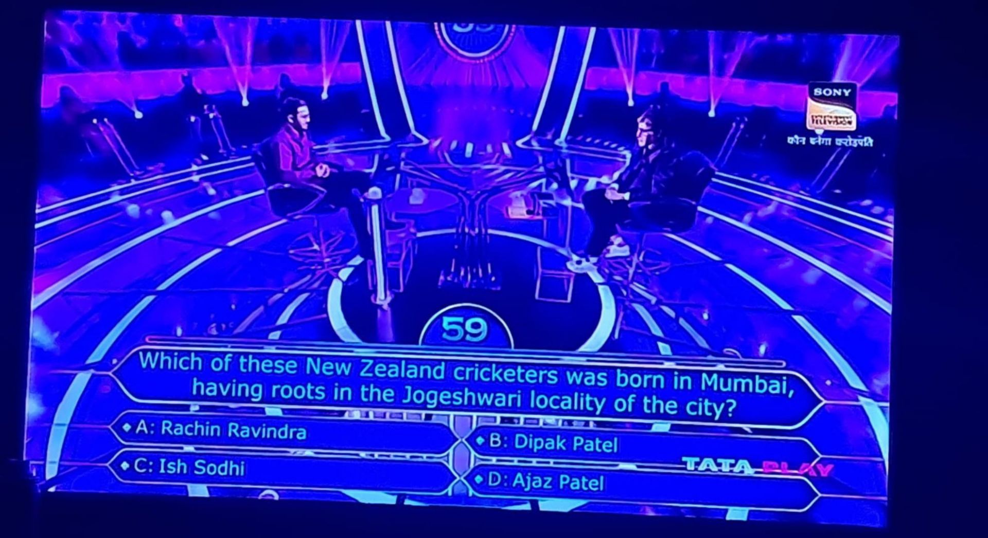 KBC question aired on Tuesday, December 3. [Pic credits: Sony Screengrab ]