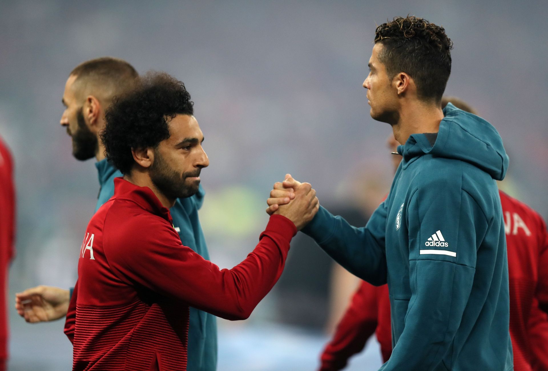 Mohamed Salah and Cristiano Ronaldo