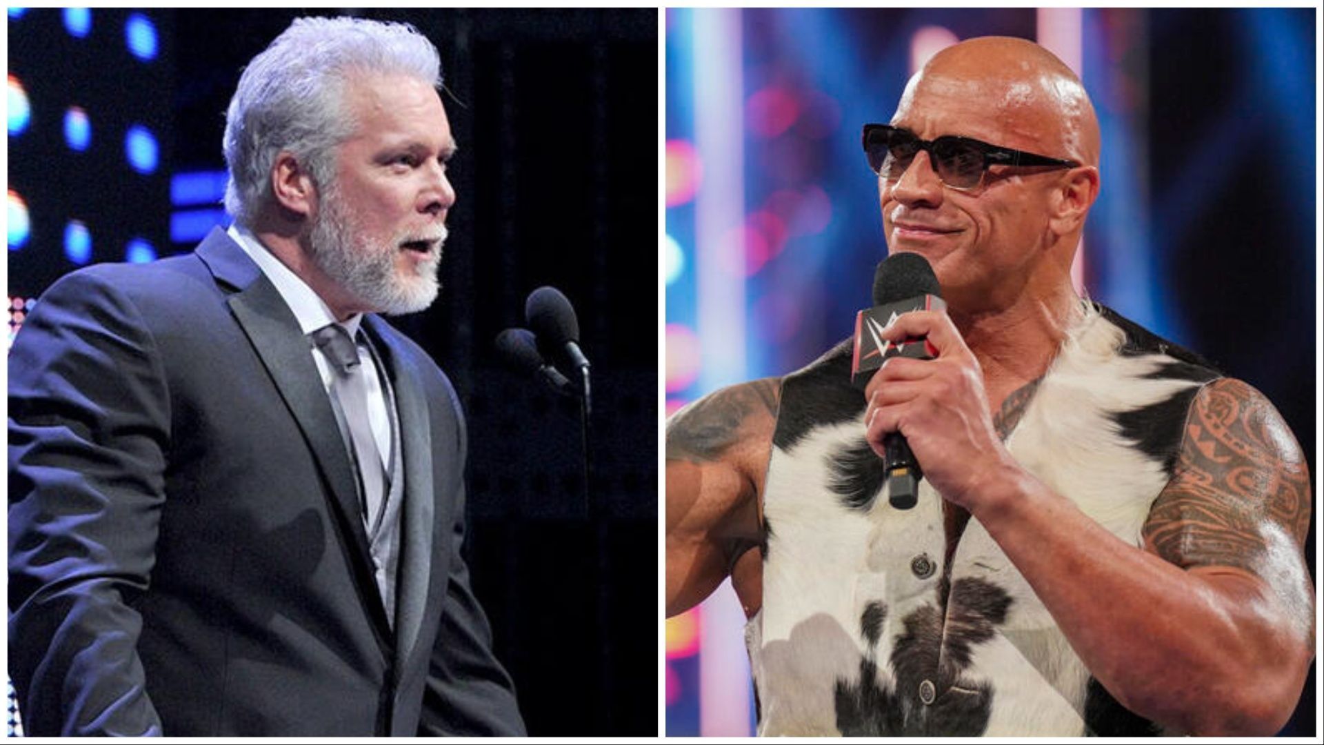 Kevin Nash and The Rock. (Photos: WWE.com)