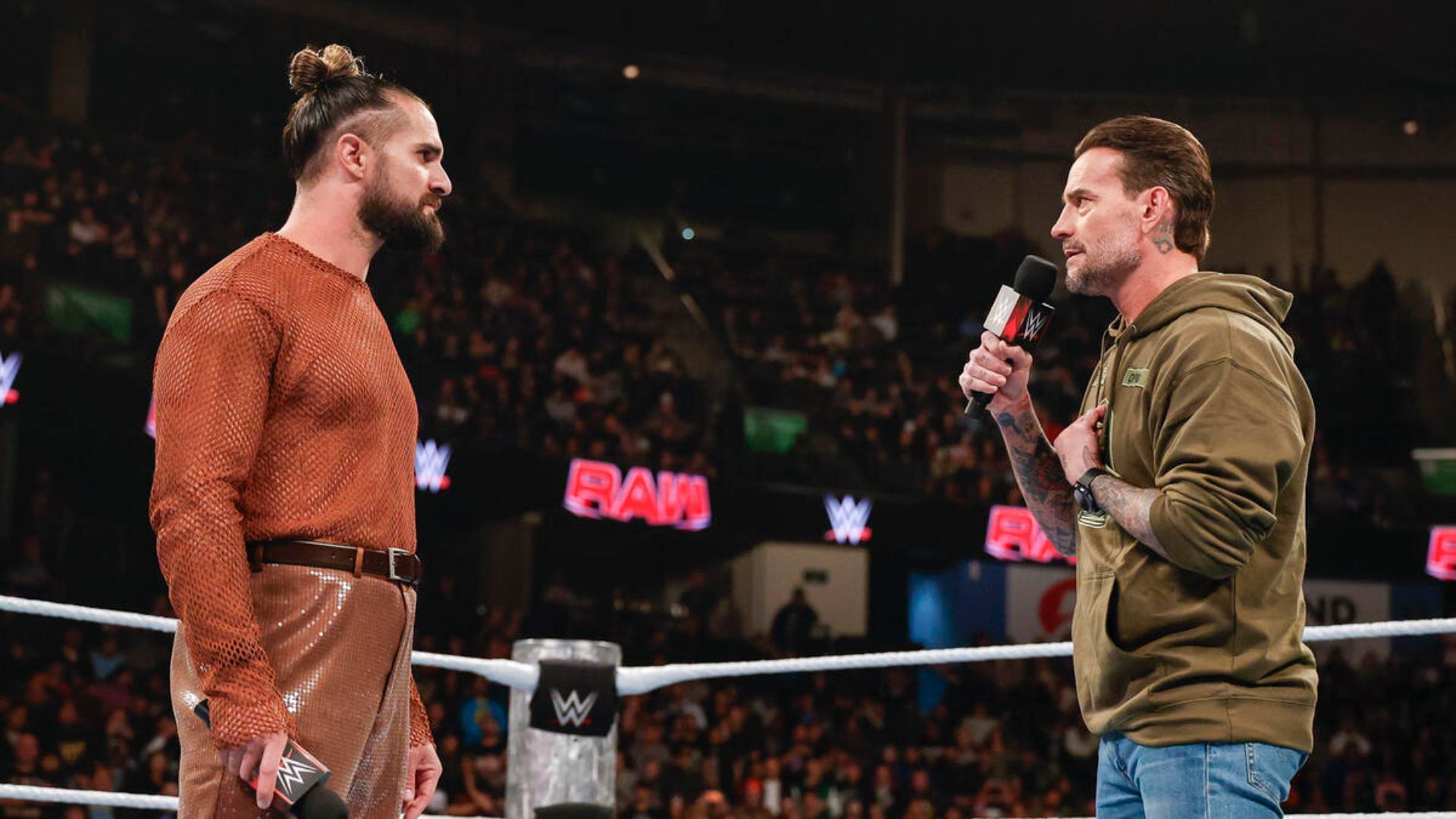 Seth Rollins and CM Punk on the December 2nd edition of RAW [Image via wwe.com]