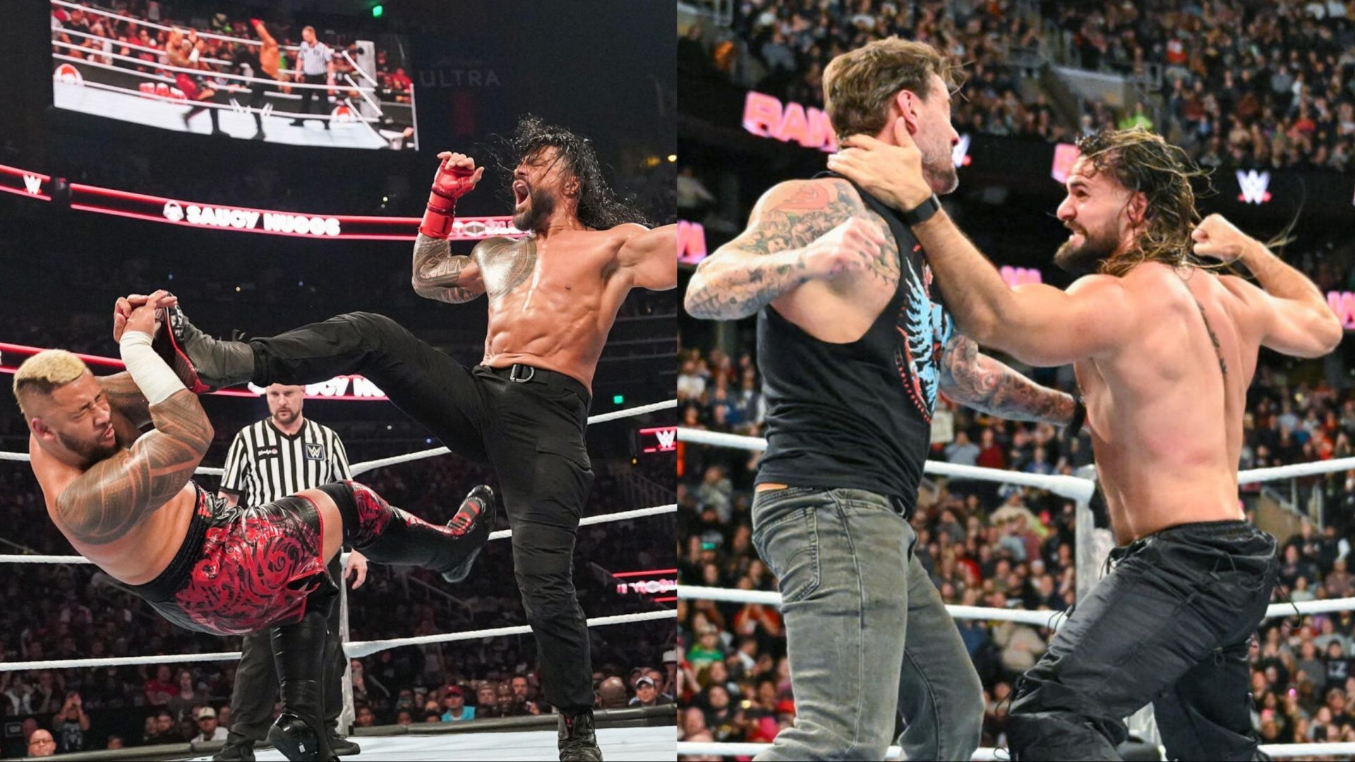 Roman Reigns vs Solo Sikoa and CM Punk vs Seth Rollins have been announced for the RAW premiere on Netflix (Photo credit: WWE.com)