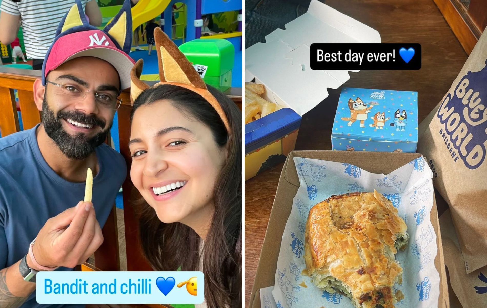 Screenshots of Anushka Sharma&#039;s Instagram stories.