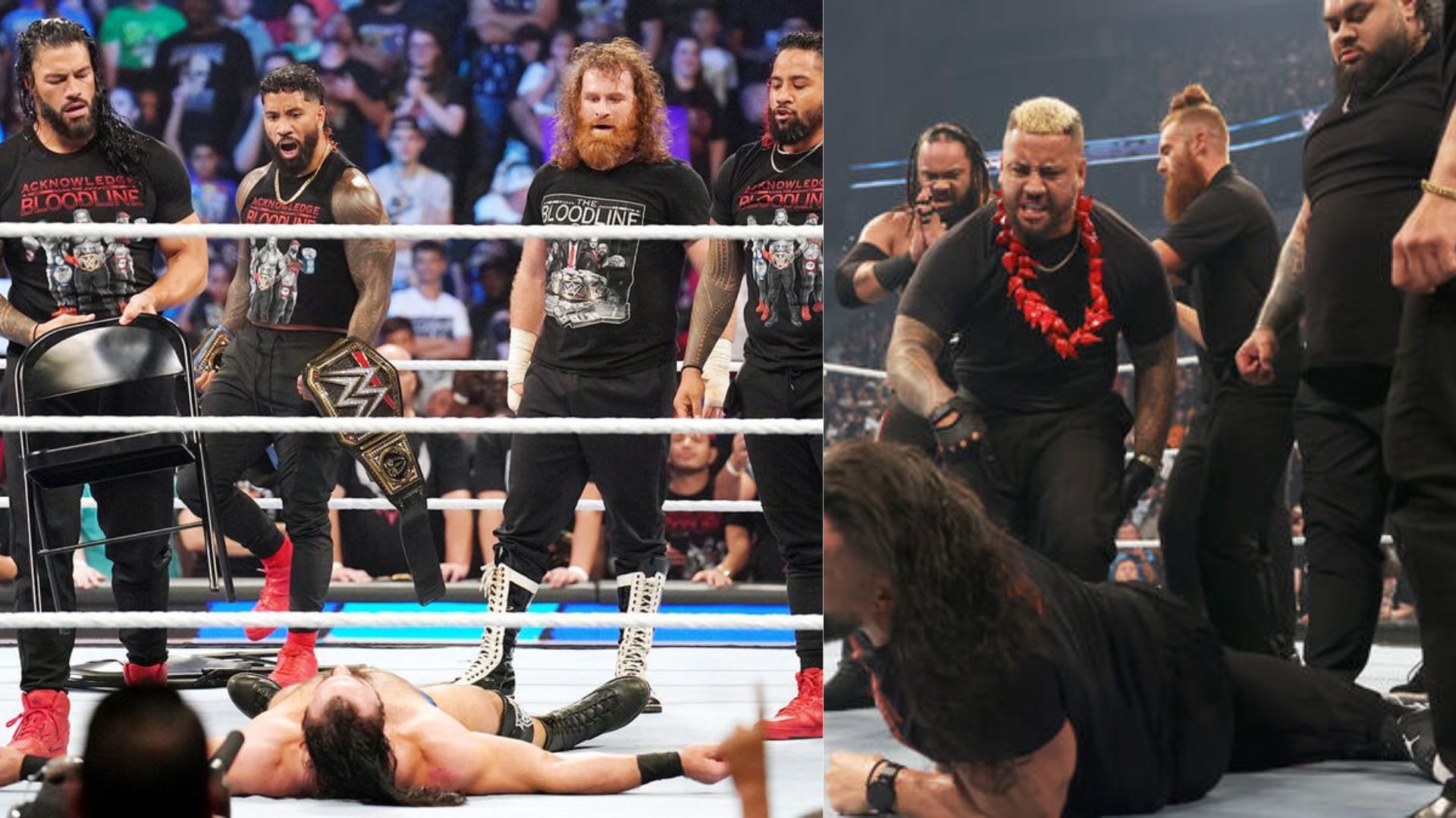 The OG Bloodline on the left and The New Bloodline on the right (Image Credits: WWE.com)