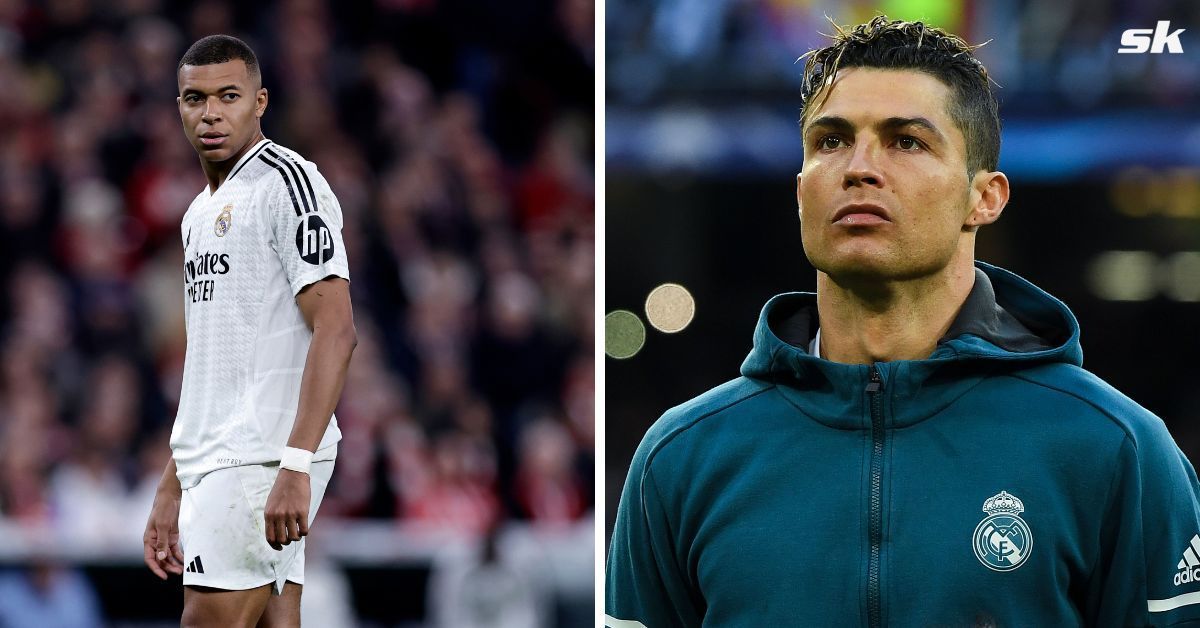 Cristiano Ronaldo (right) and Kylian Mbappe