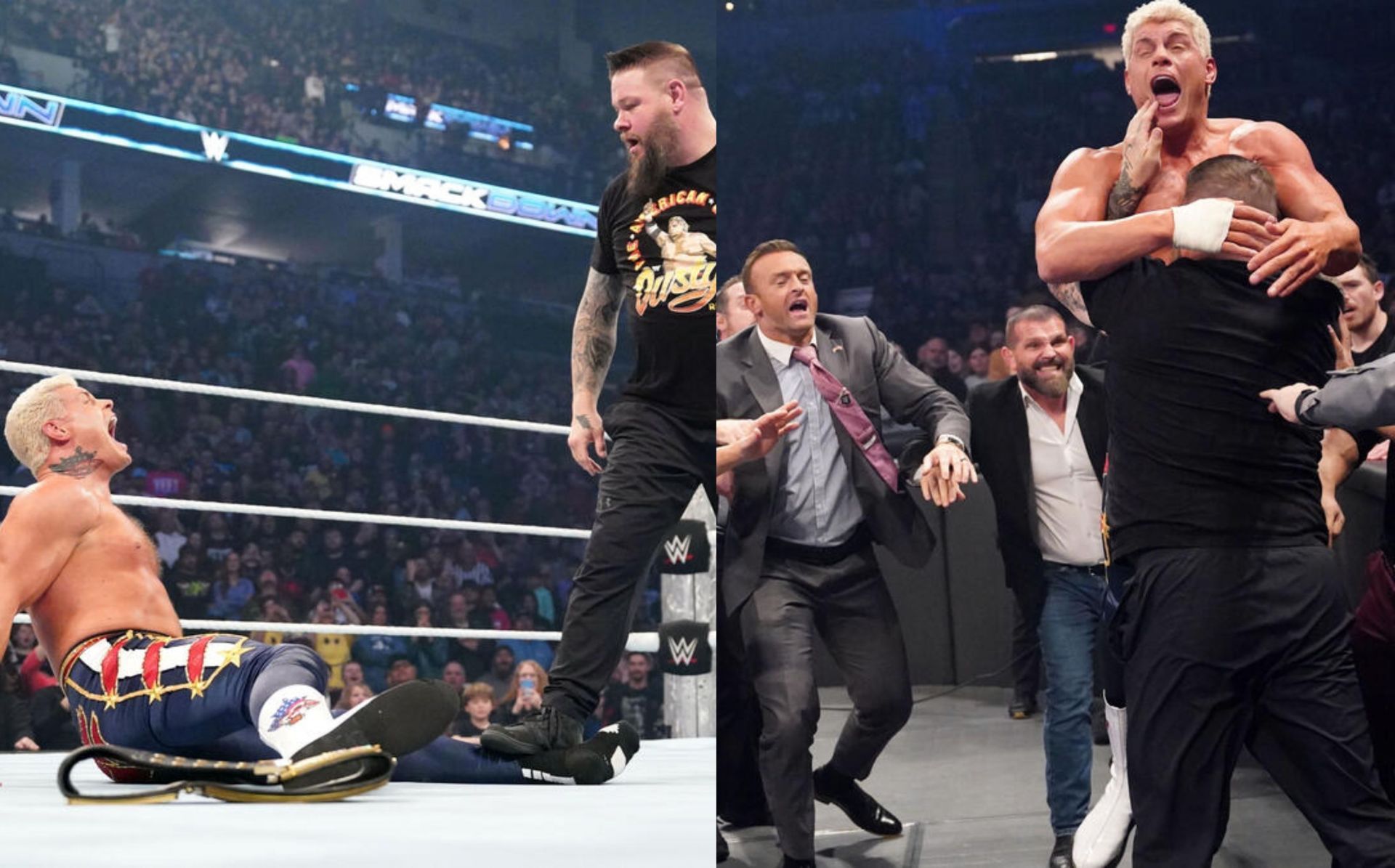 WWE SmackDown में चैंपियन का दुश्मन से ब्रॉल हुआ (Photo: WWE.com)