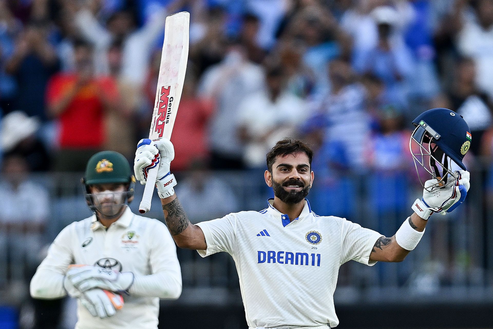 Virat Kohli scored his 30th Test century in India&#039;s second innings of the Perth Test against Australia. [P/C: Getty]