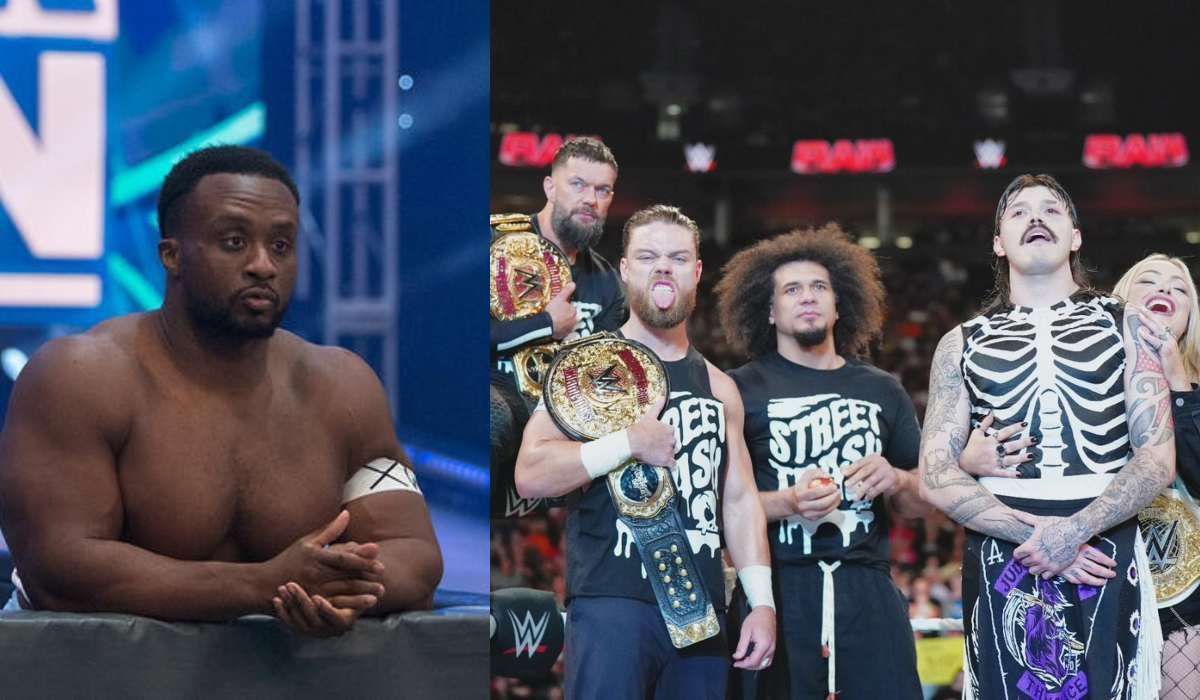 Big E (l) and The  Judgment Day faction (R). Photo credits: WWE.com/ [Official Instagram of Finn Balor]