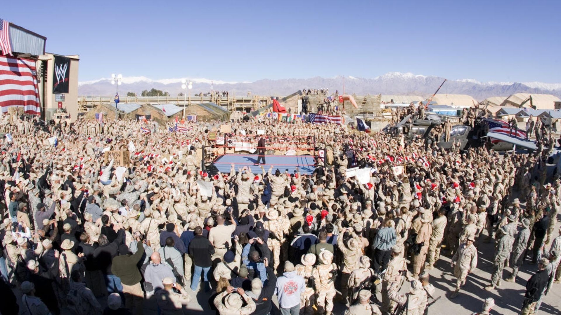 A wide-angle shot of WWE Tribute to the Troops (Image via WWE.com).