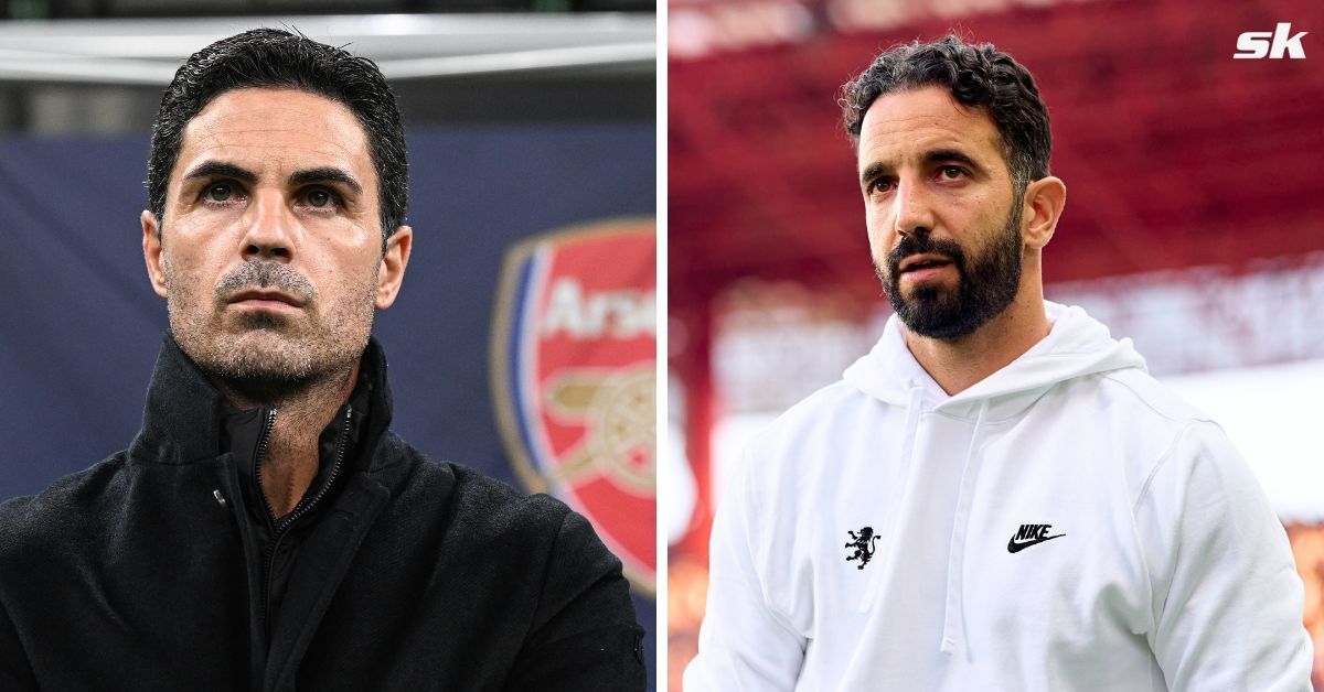 Arsenal manager Mikel Arteta and Manchester United head coach Ruben Amorim