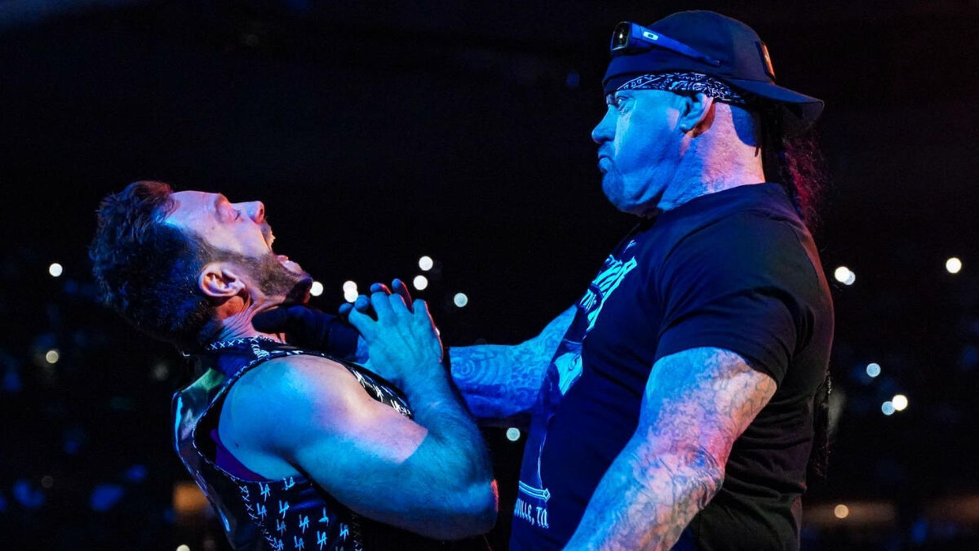 The Undertaker and LA Knight on WWE RAW is XXX, Jan. 23, 2023 [Photo credit: WWE.com]