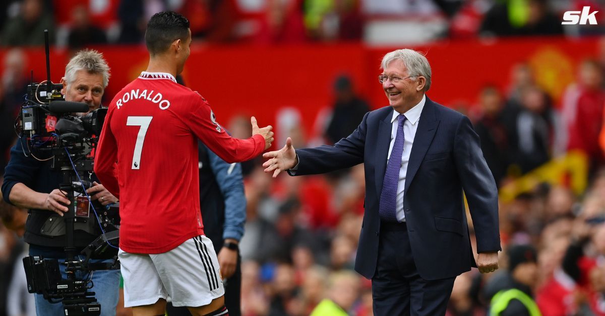 L to R: Cristiano Ronaldo and Sir Alex Ferguson (Image via Getty)