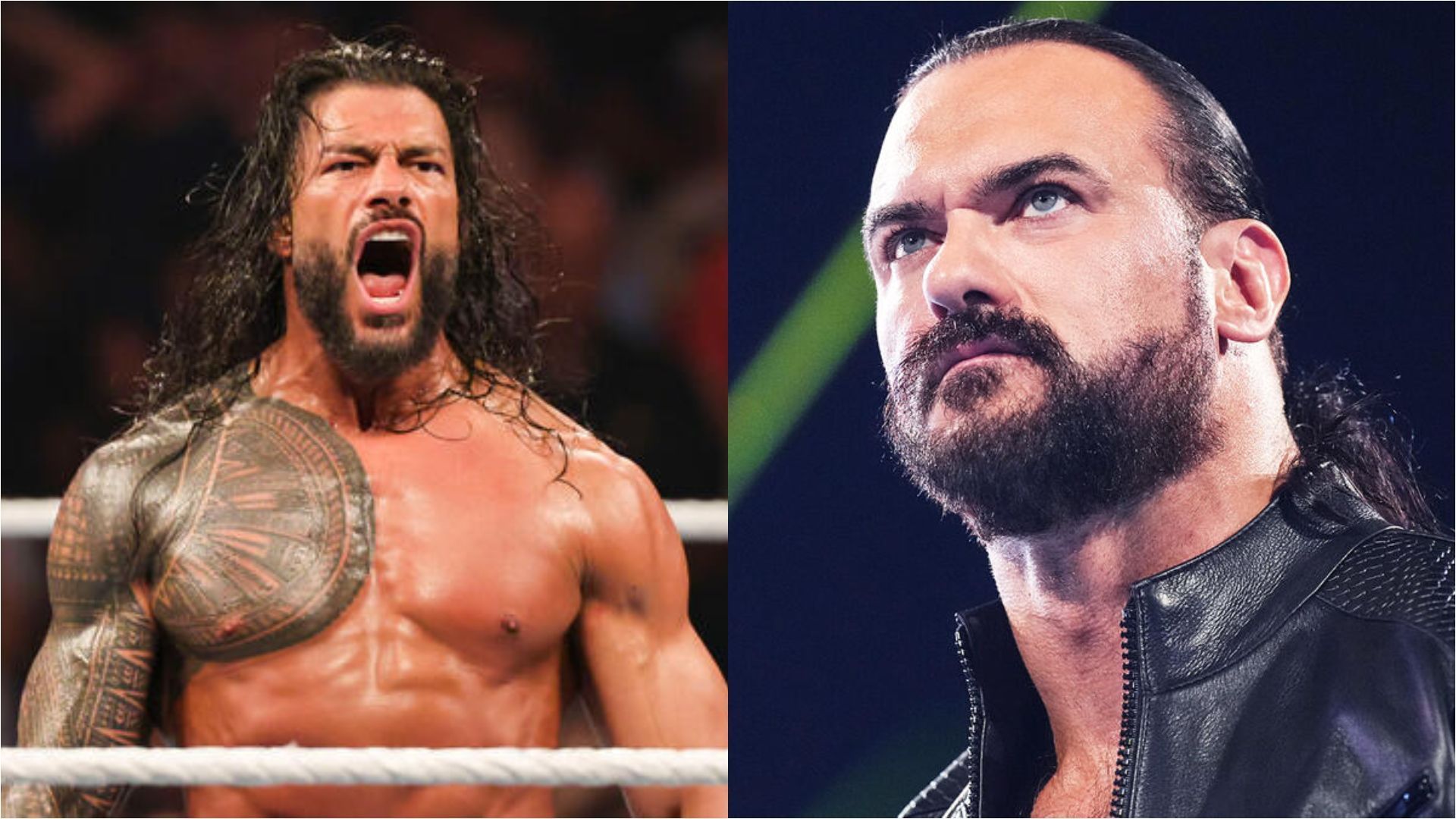 Roman Reigns (L) Drew McIntyre (R) (Images via wwe.com)